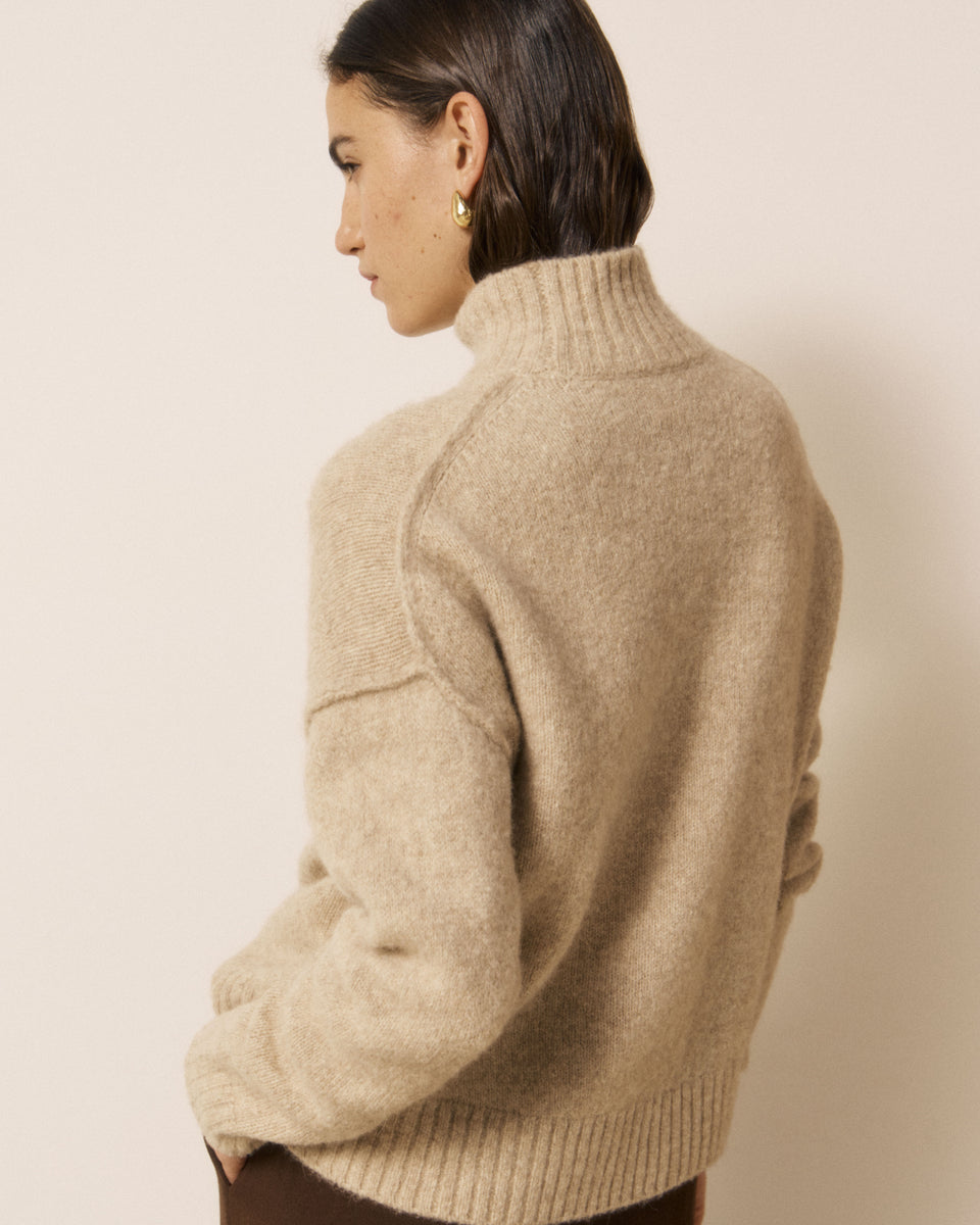 Mybone Women's Ecru Yak & Alpaca Wool Sweater - Image 3