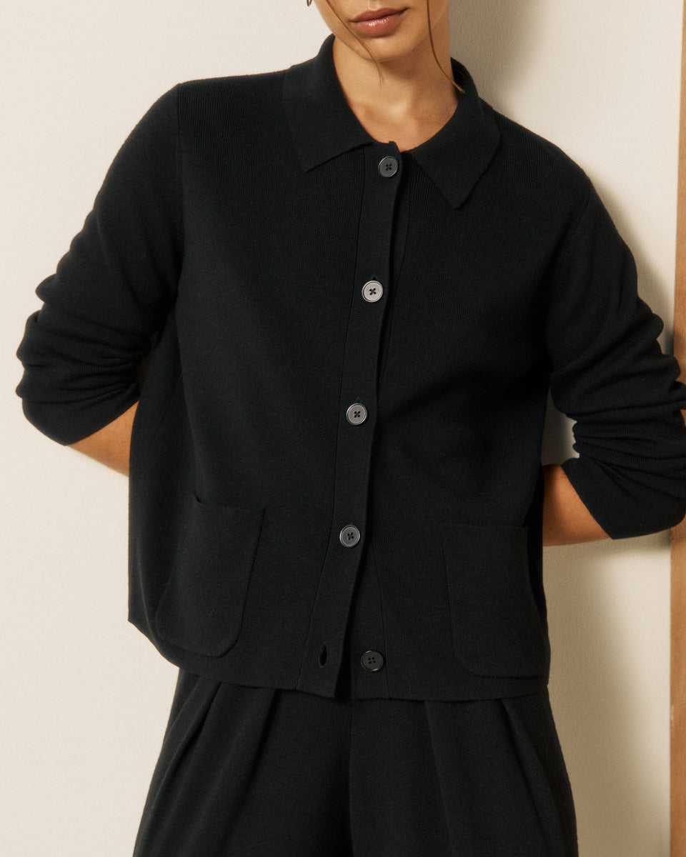 Medaline Women's Black Merino Wool Shirt - Image principale
