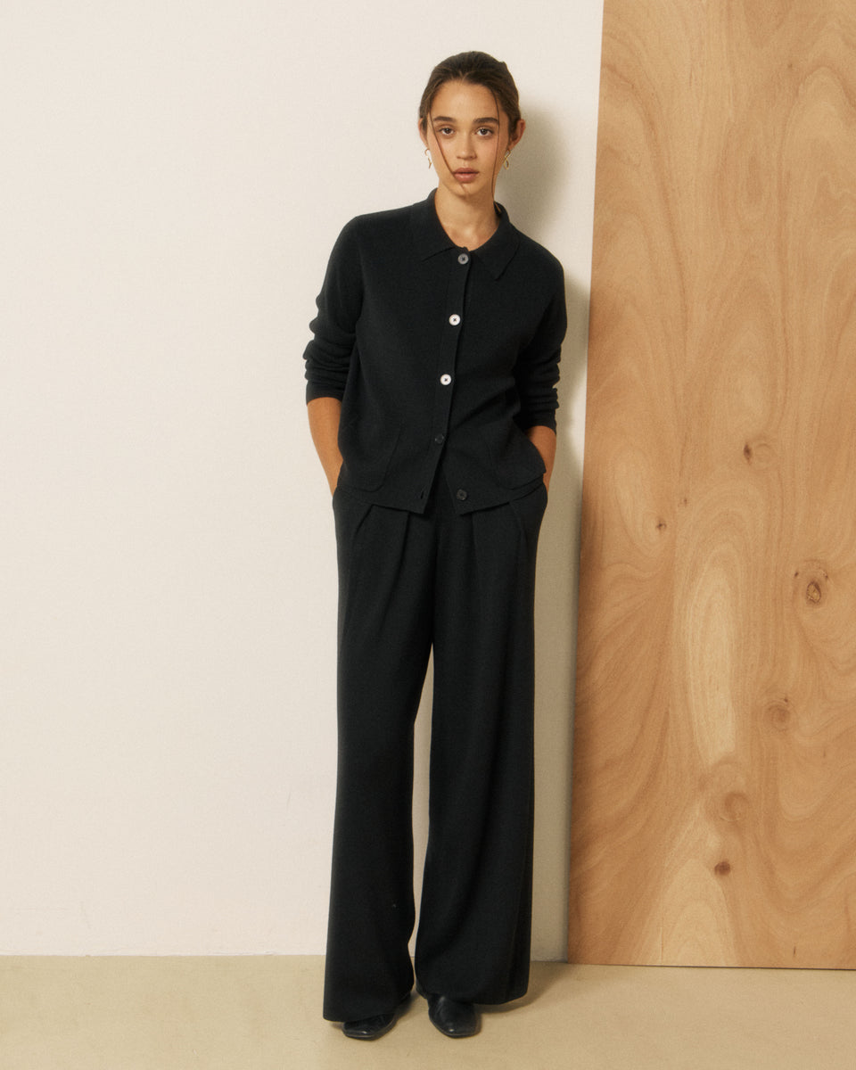 Medaline Women's Black Merino Wool Shirt - Image 2