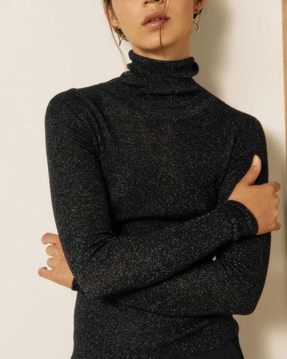 Myliade Women's Black Superfine Wool Sweater - Image 2