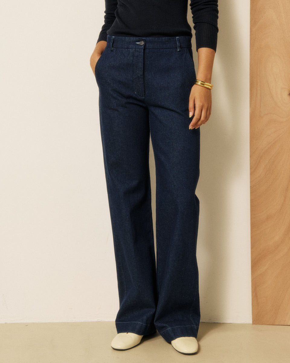 Pandore Women's Indigo Blue Denim Pants - Image 2