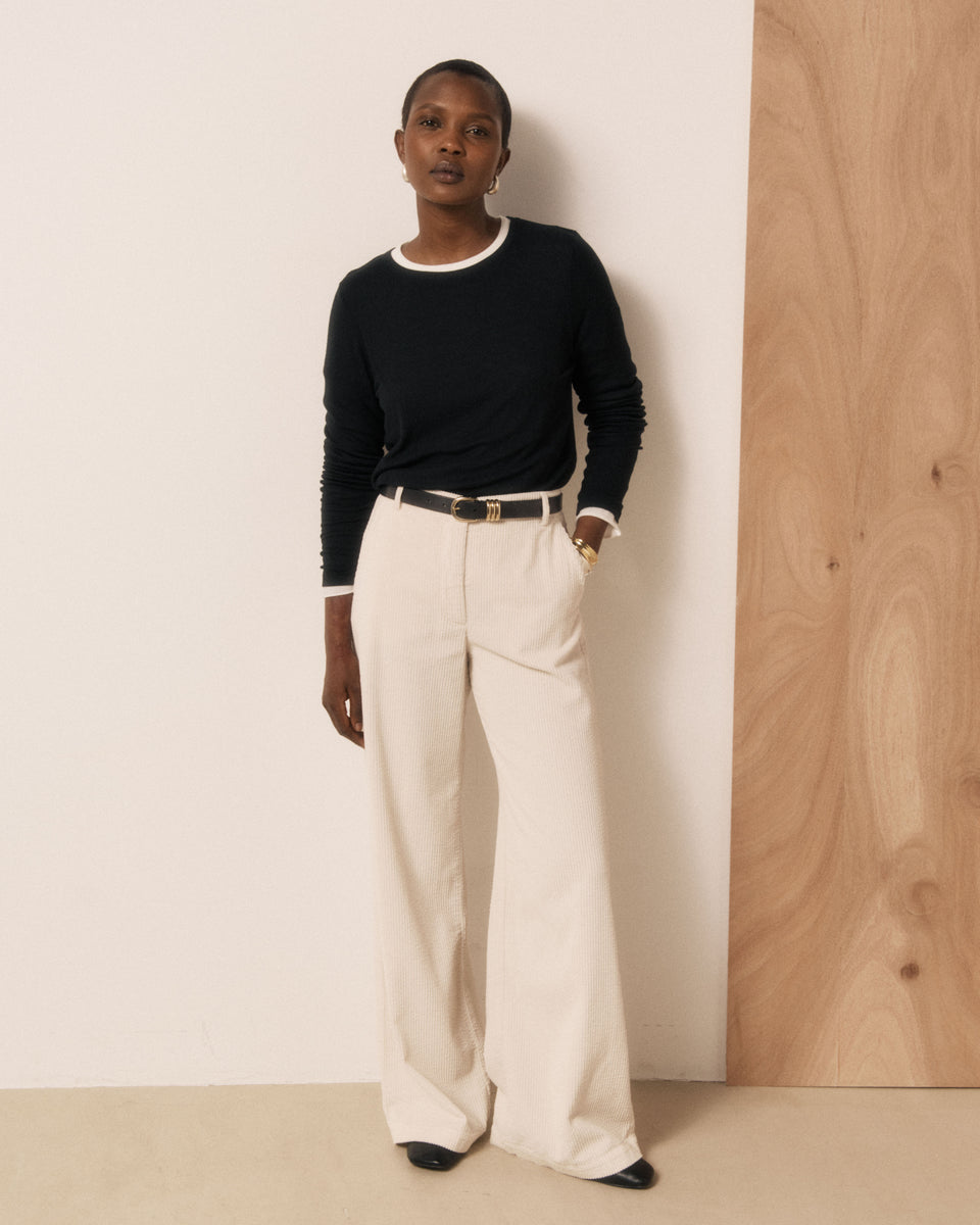 Parade Women's Ecru Seersucker Corduroy Pants - Image 3
