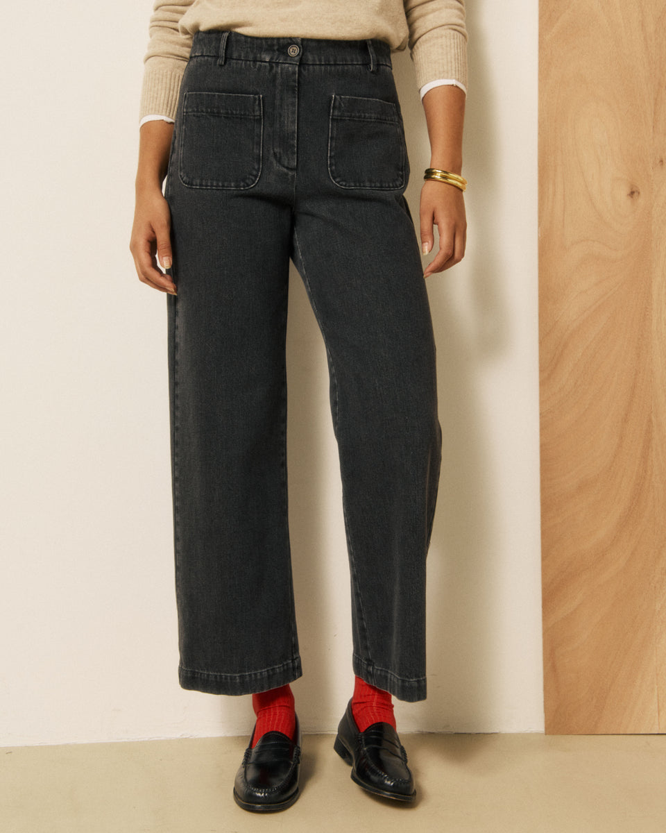 Poli Women's Black Denim Pants - Image 2