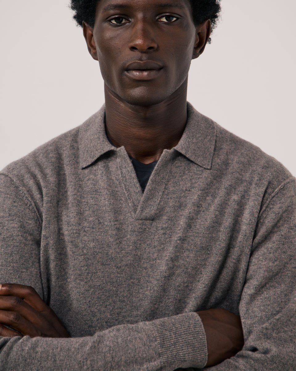 Pull Homme en Laine & Cachemire Nut Cashmere Polo - Image 3