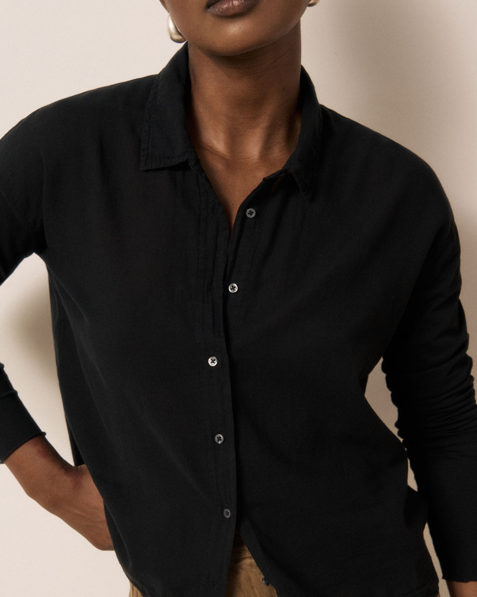 Chemise Femme en Coton Double Face Noir Tanjona - Image 3