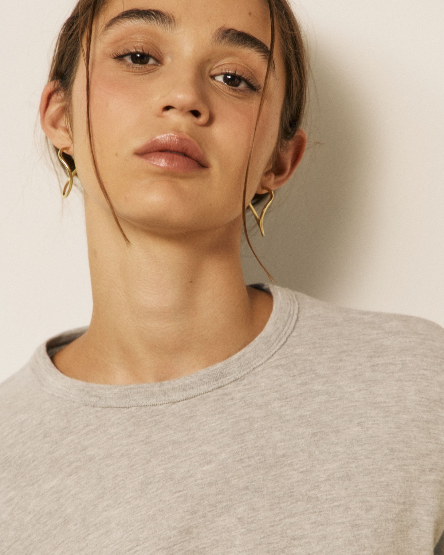 T-shirt Femme en Coton & Modal Gris Tamour