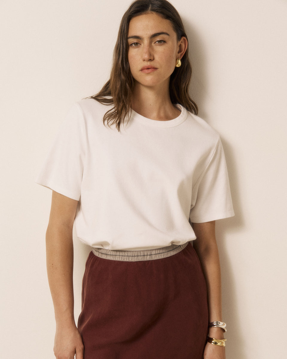 T-shirt Femme en Coton Blanc Testy - Image principale