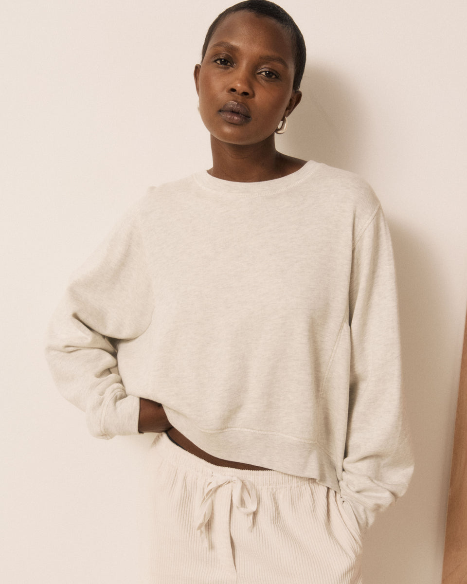 Sweatshirt Femme en Molleton Ecru Tarota - Image principale