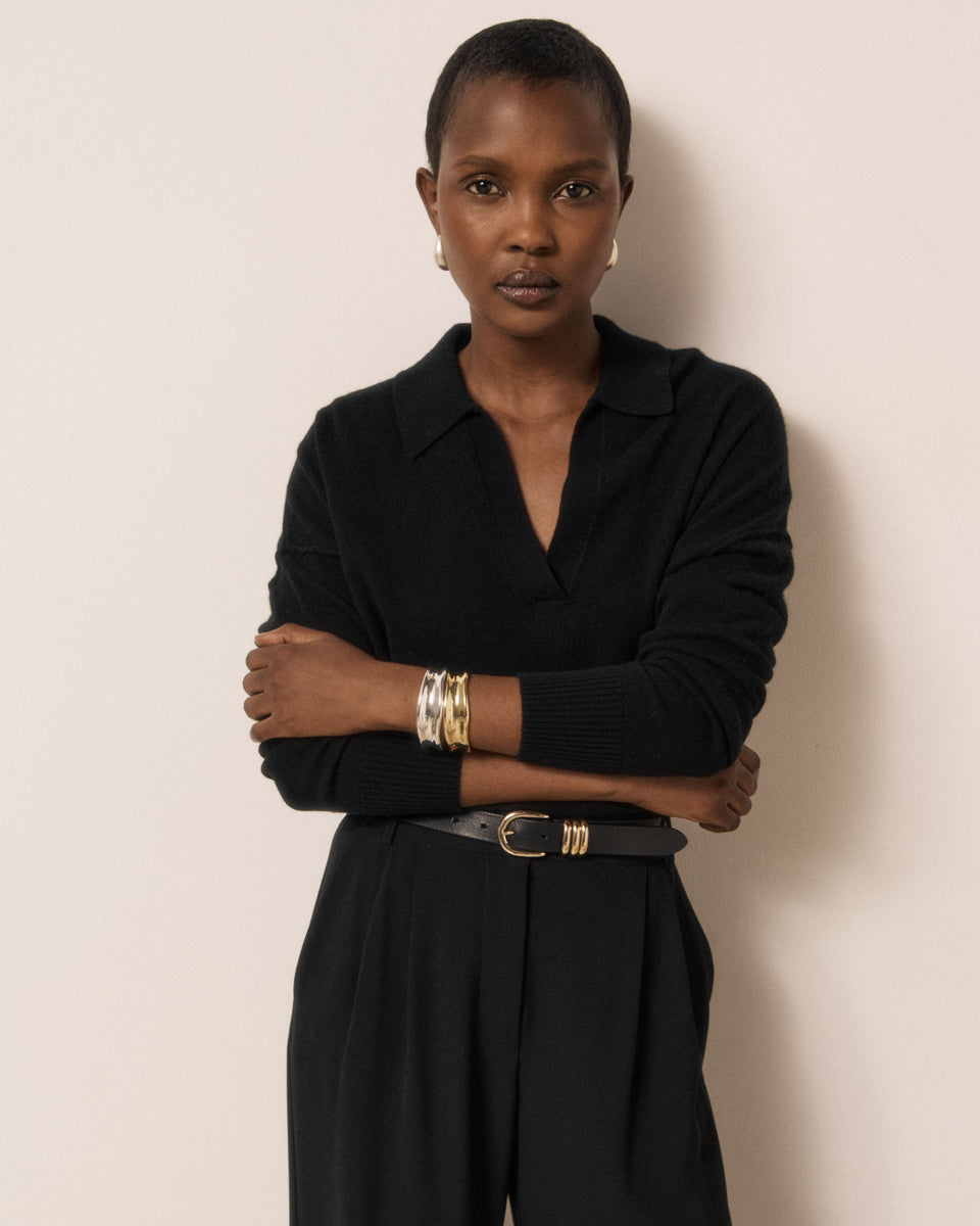 Pull Femme en Laine & Cachemire Noir Murial - Image principale