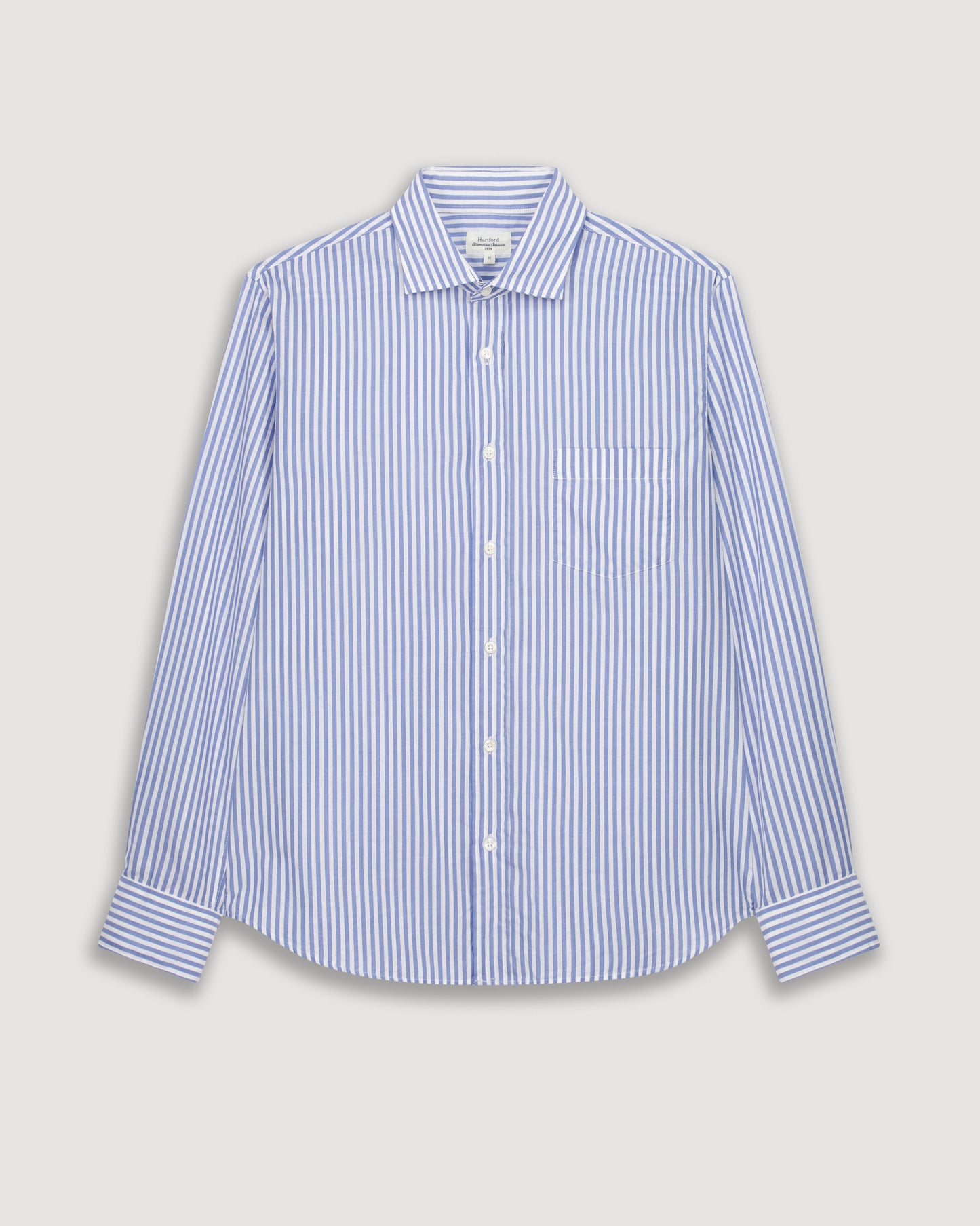Hemd voor mannen met blauw-witte strepen Paul