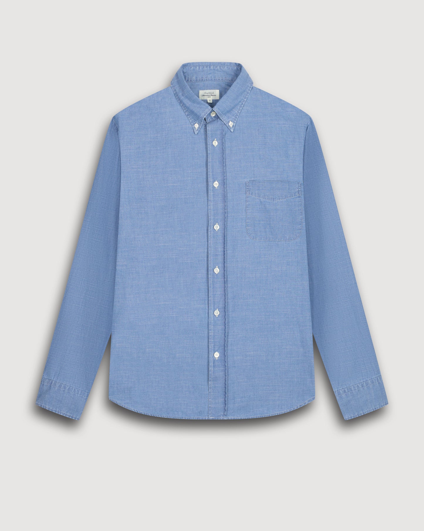 Chemise Homme en Chambray léger Bleu Indigo Pitt