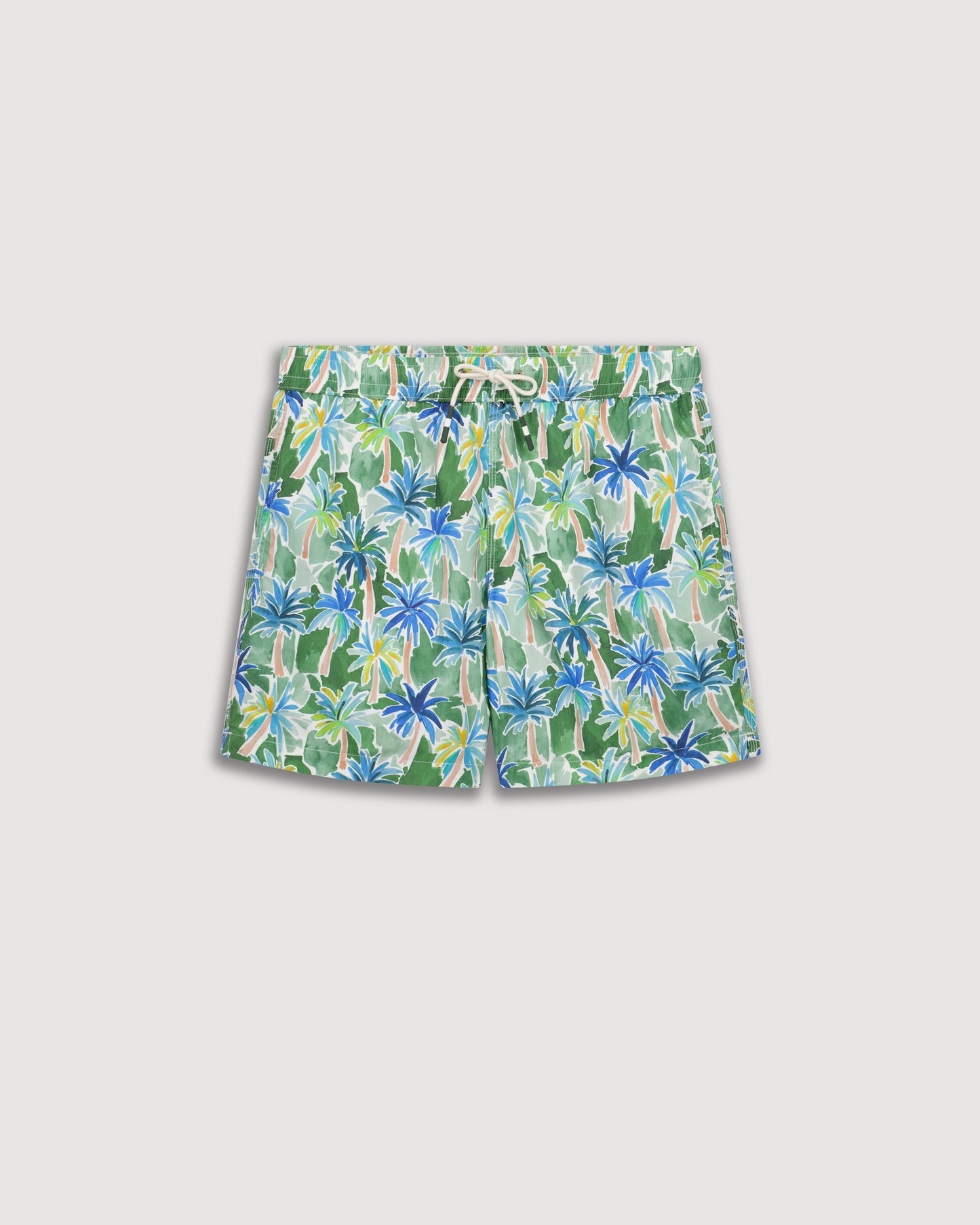 Herenzwemkleding met palmboomprint Groen Swim