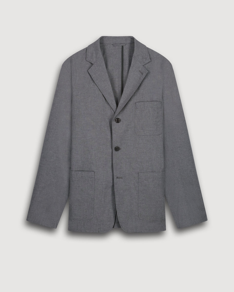 Jonny Men's Heather Grey Fresco Cotton Jacket - Image 3