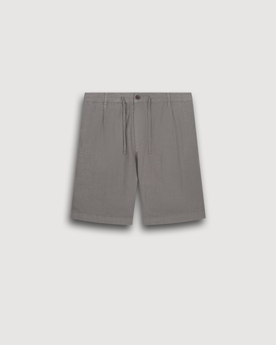 Short Homme en Lin Vert Militaire Tank - Image 3