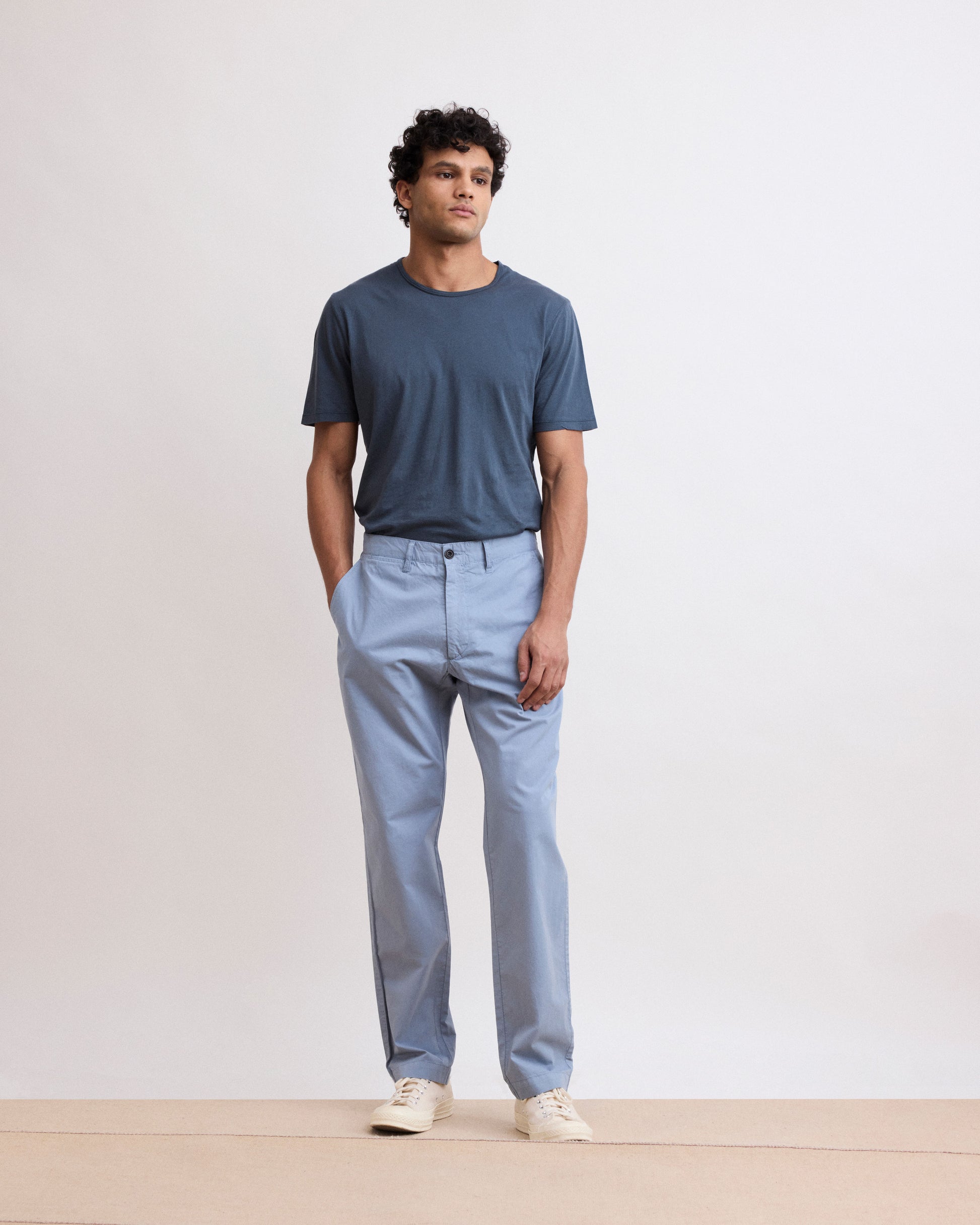 Lichtgewicht Chino-broek voor heren in marineblauwgrijs Tyron