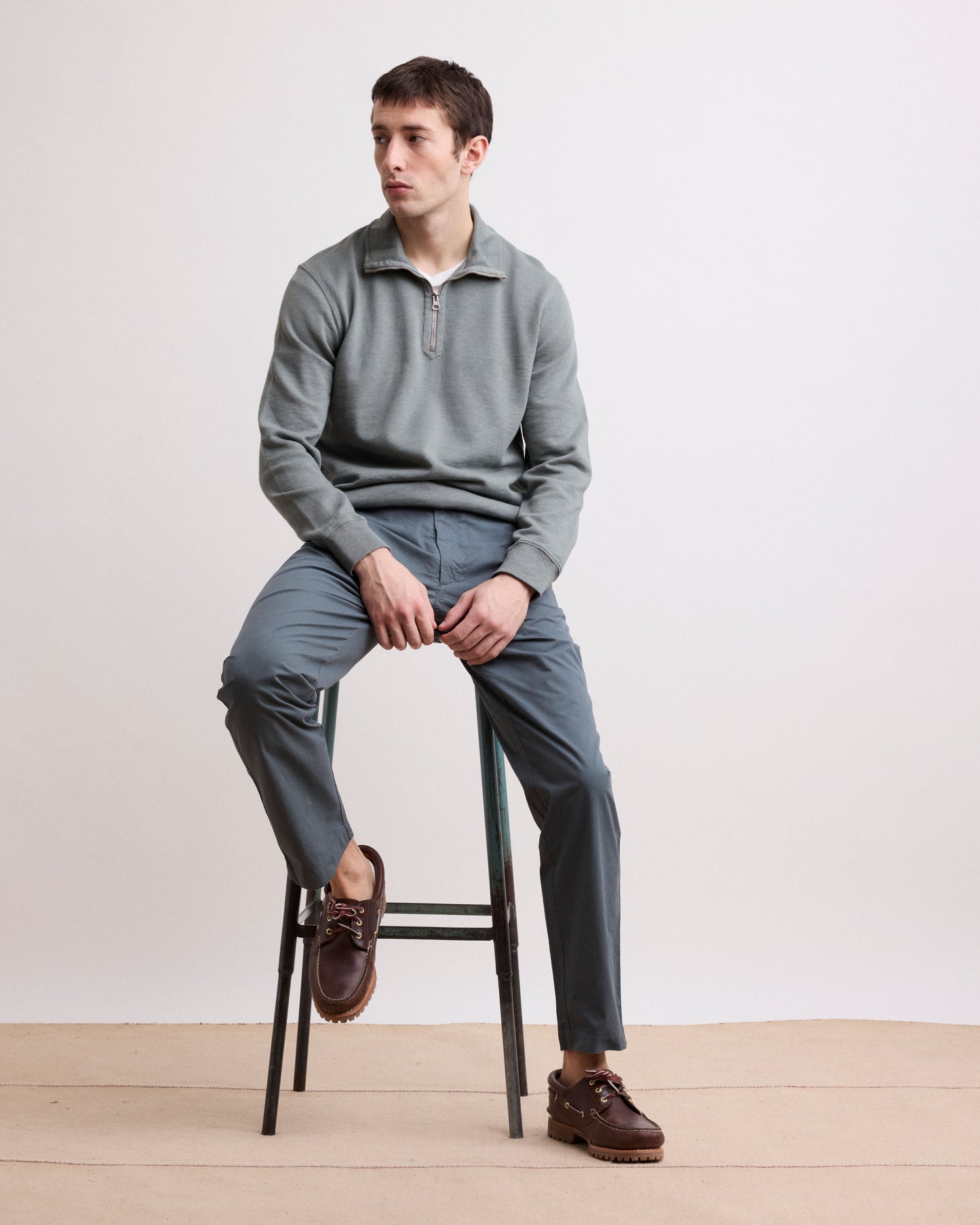 Pantaloni da uomo in Chino Leggero verde eucalipto Tyron
