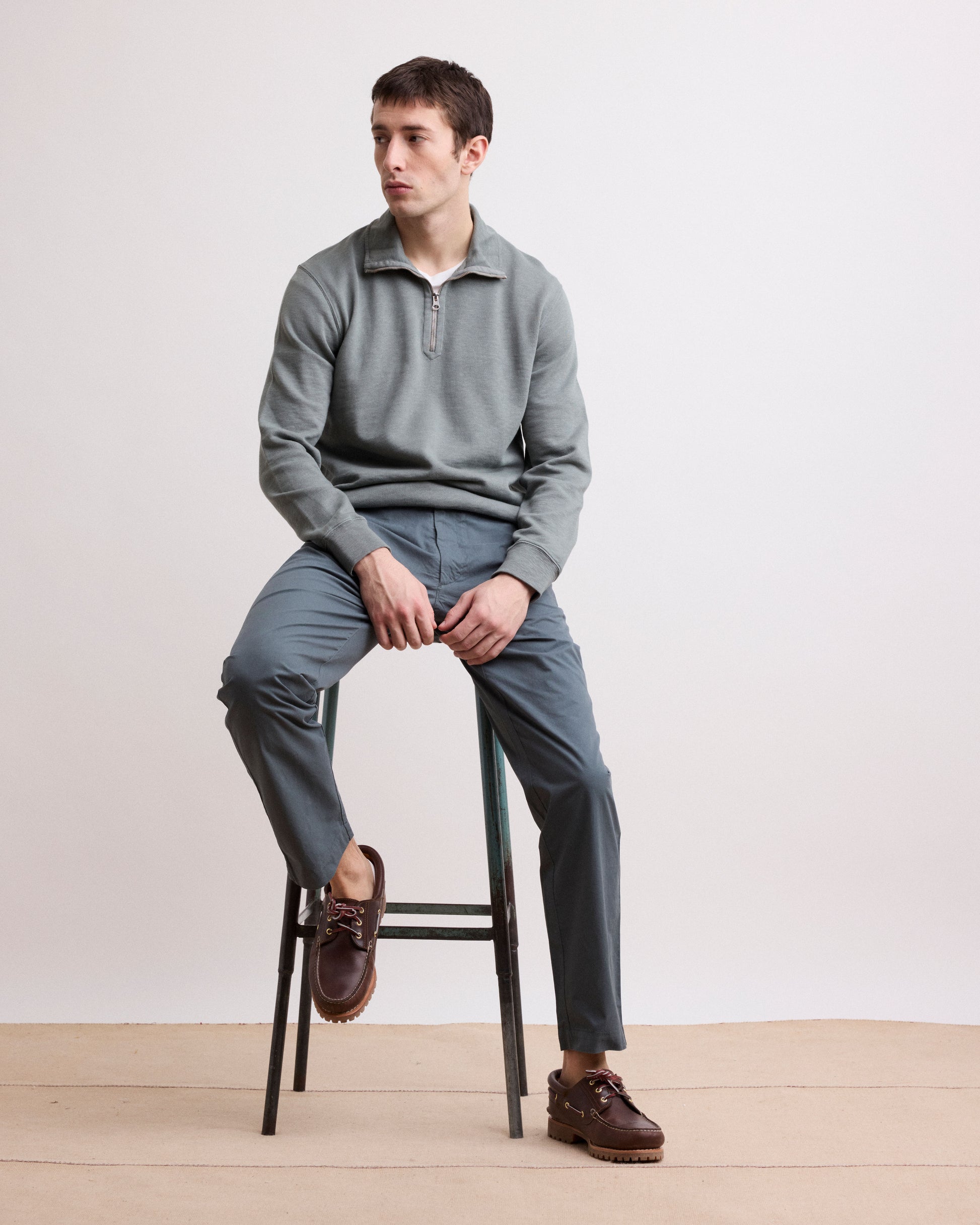 Pantaloni da uomo in Chino Leggero verde eucalipto Tyron