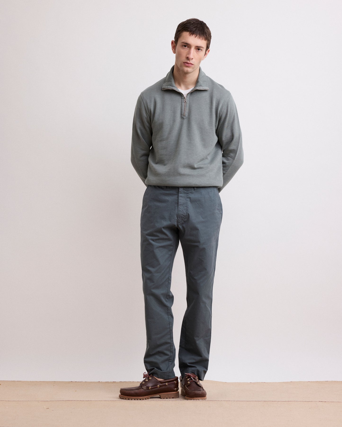 Pantaloni da uomo in Chino Leggero verde eucalipto Tyron