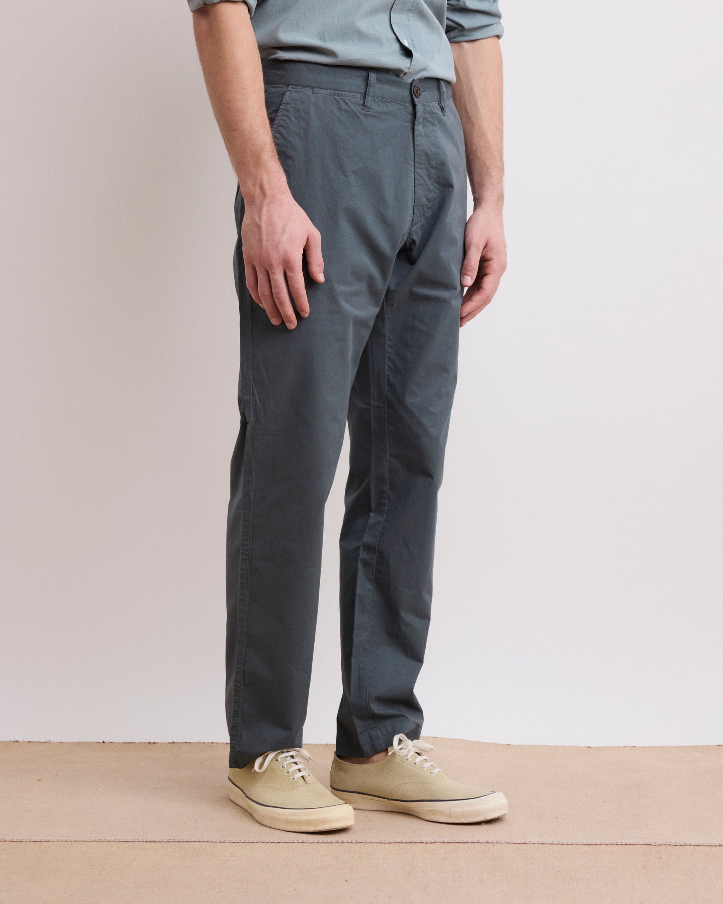 Pantaloni da uomo in Chino Leggero verde eucalipto Tyron