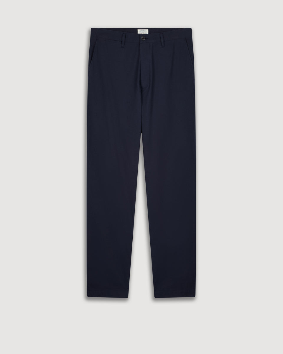 Tyron Men's Deep Blue Fresco Cotton Pants - Image 3