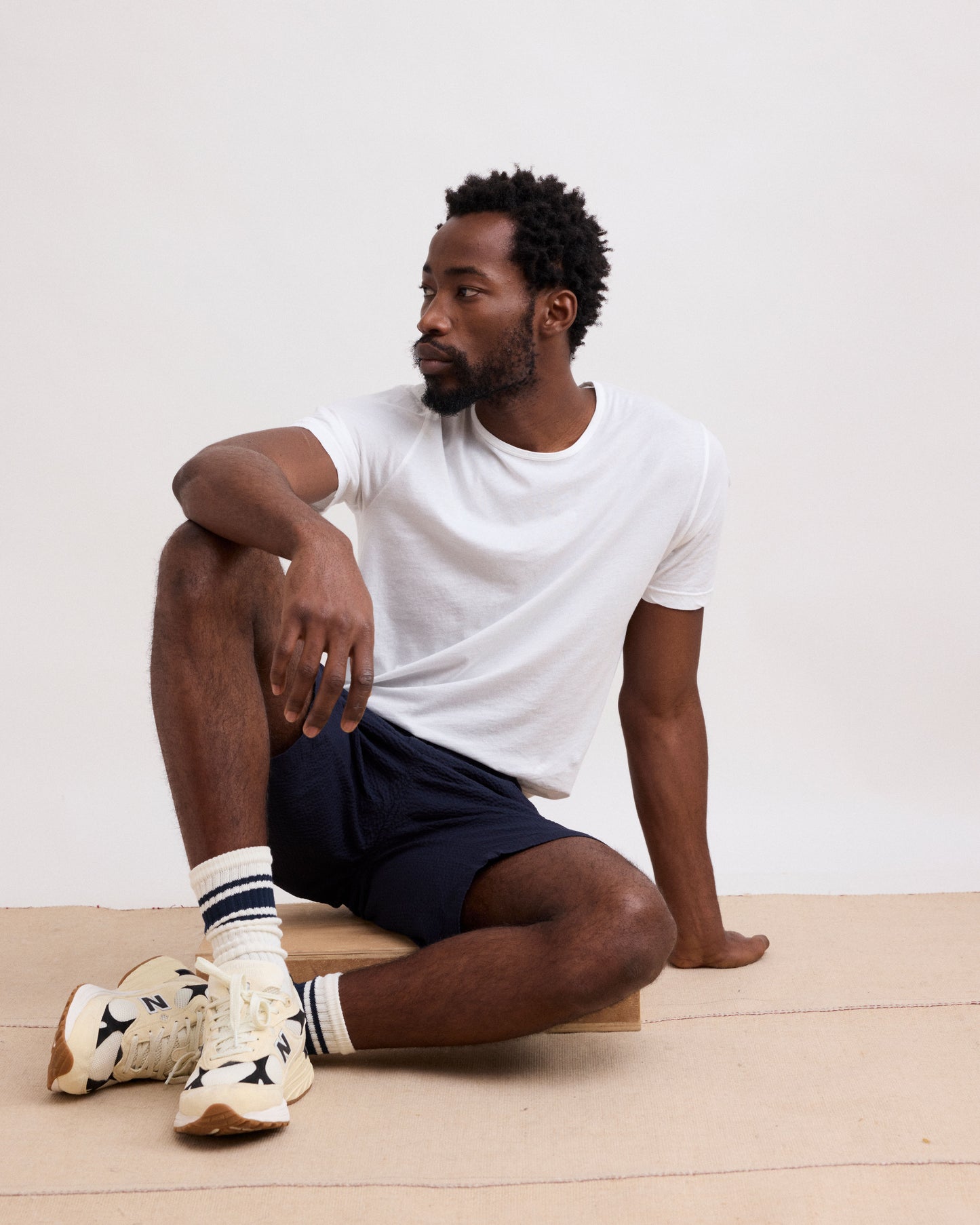 Maglietta da uomo in Jersey di cotone leggero bianco Light Crew