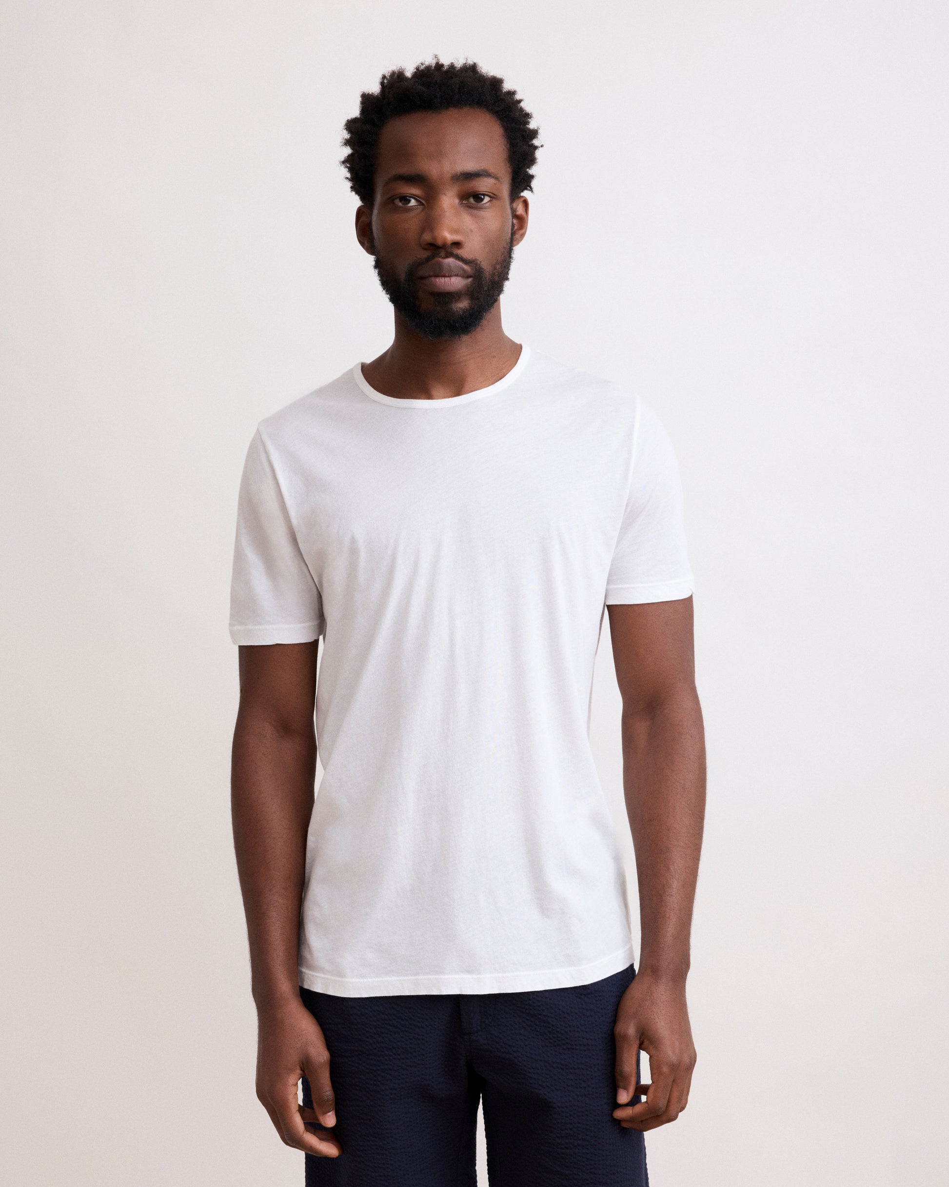 Maglietta da uomo in Jersey di cotone leggero bianco Light Crew