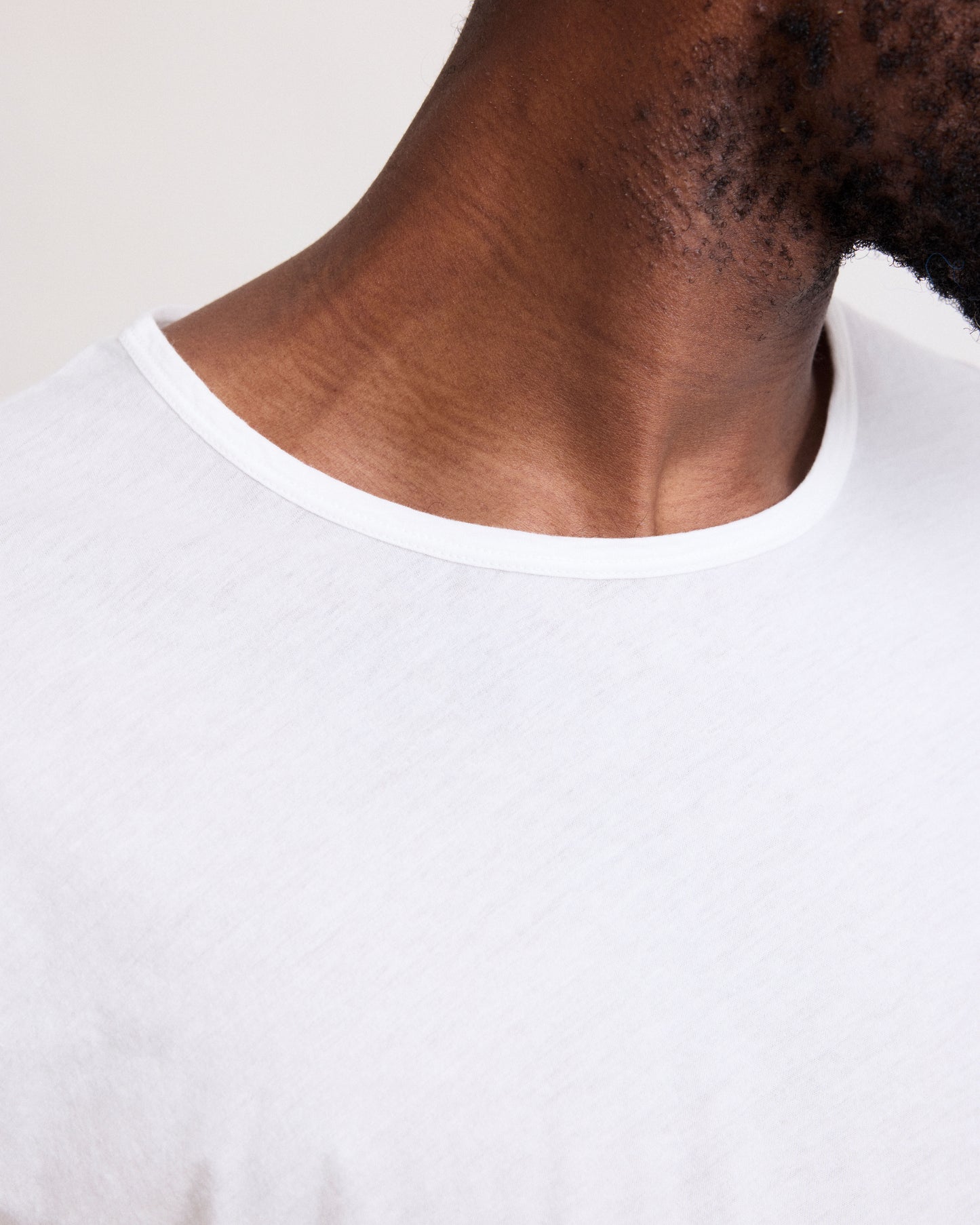 Maglietta da uomo in Jersey di cotone leggero bianco Light Crew