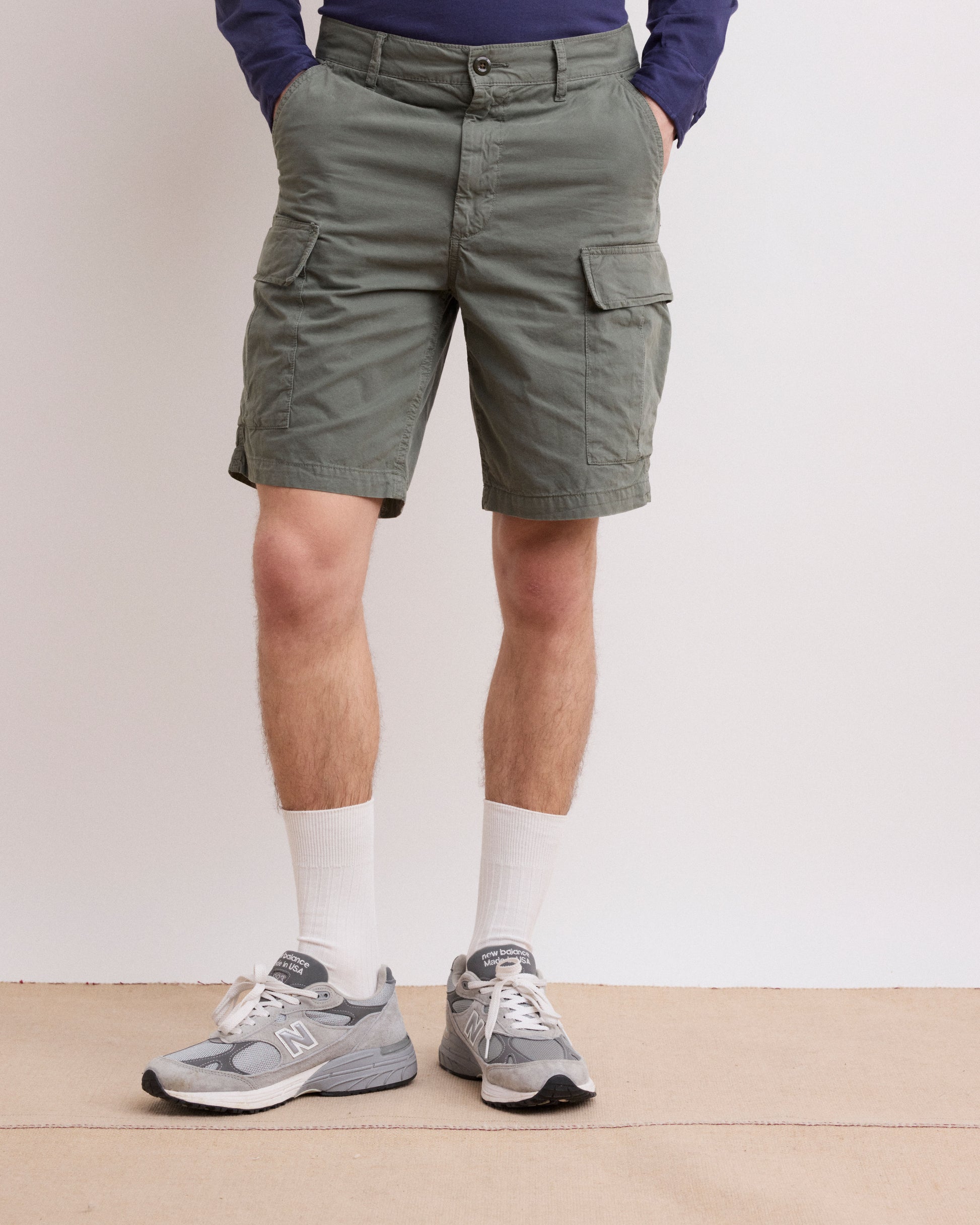 Short Homme en Chino Vert Militaire Cargo