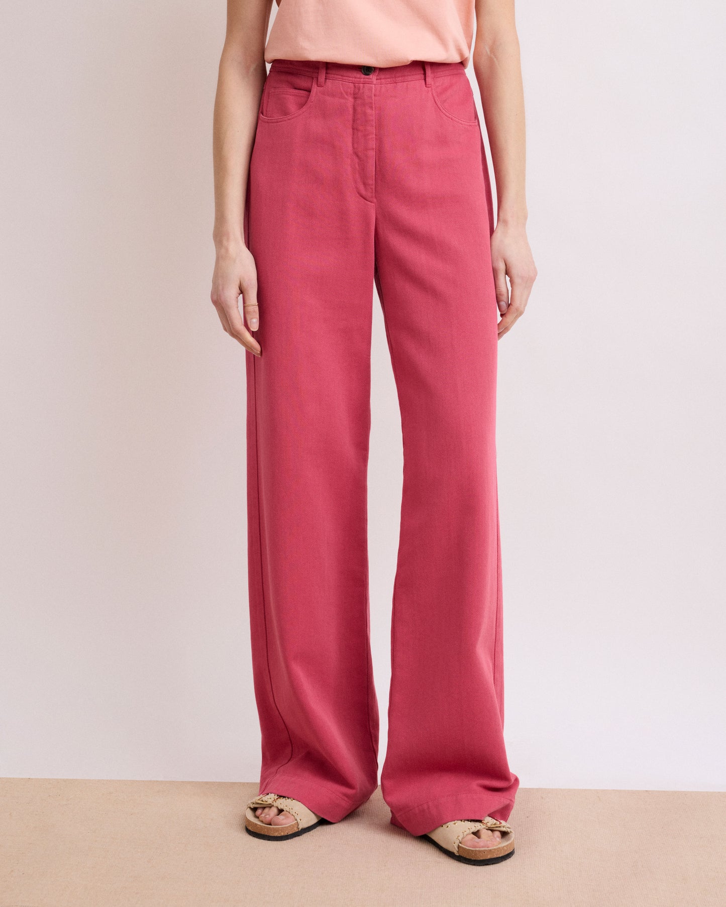 Broek van Lyocell & Katoen Framboise Pilote