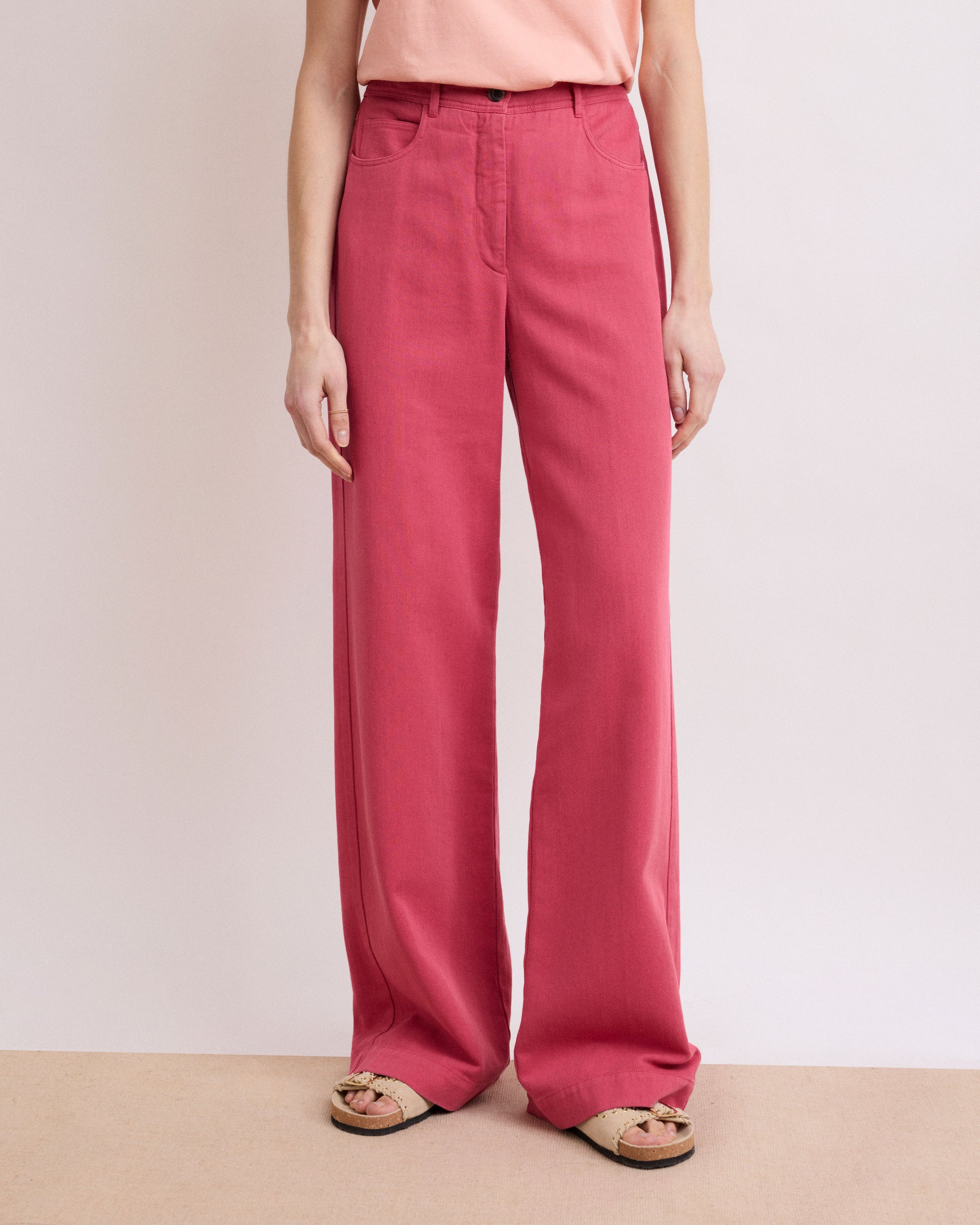 Broek van Lyocell & Katoen Framboise Pilote