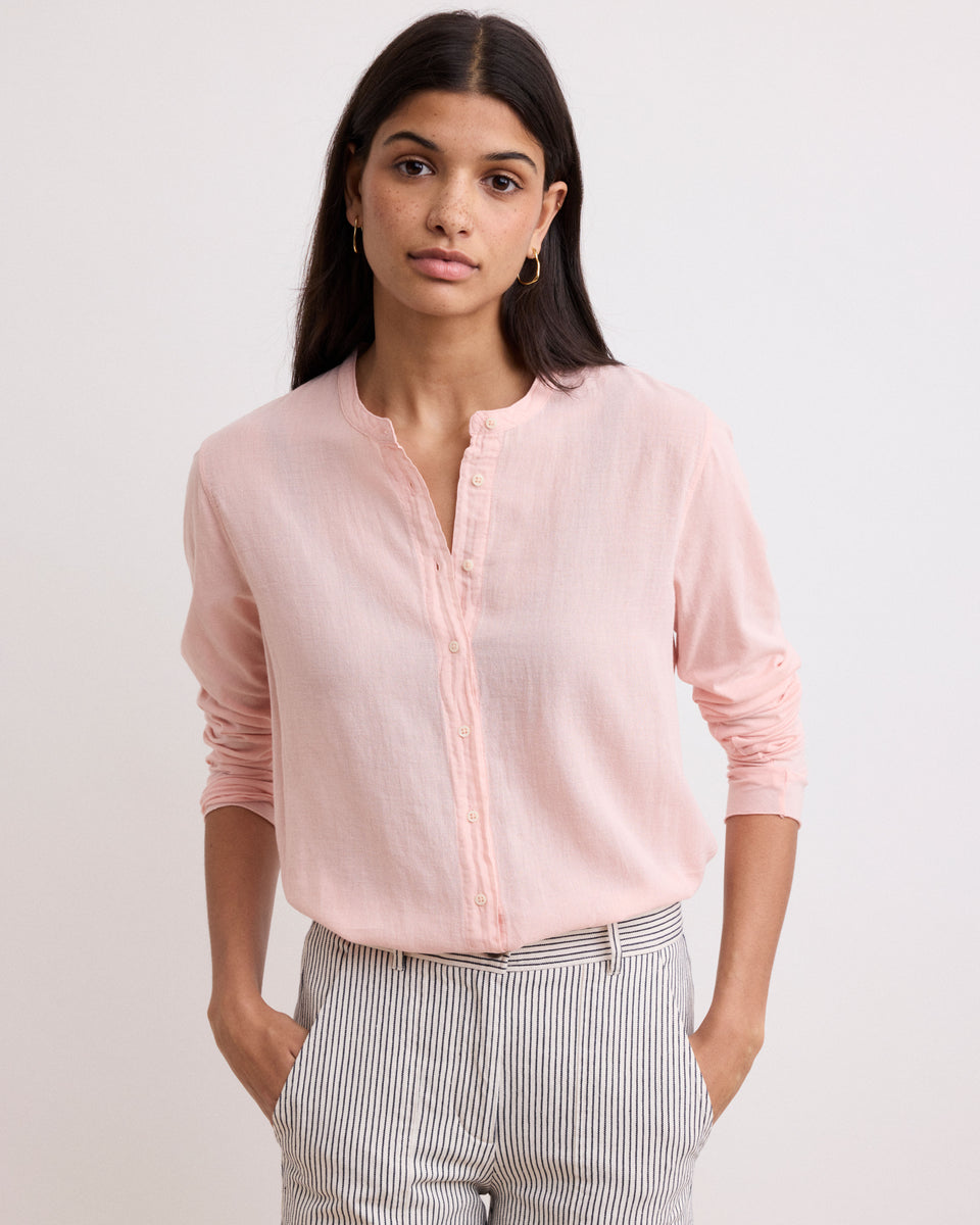 Camisa Taha rosa de algodón doble tejido para mujer - Image alternative