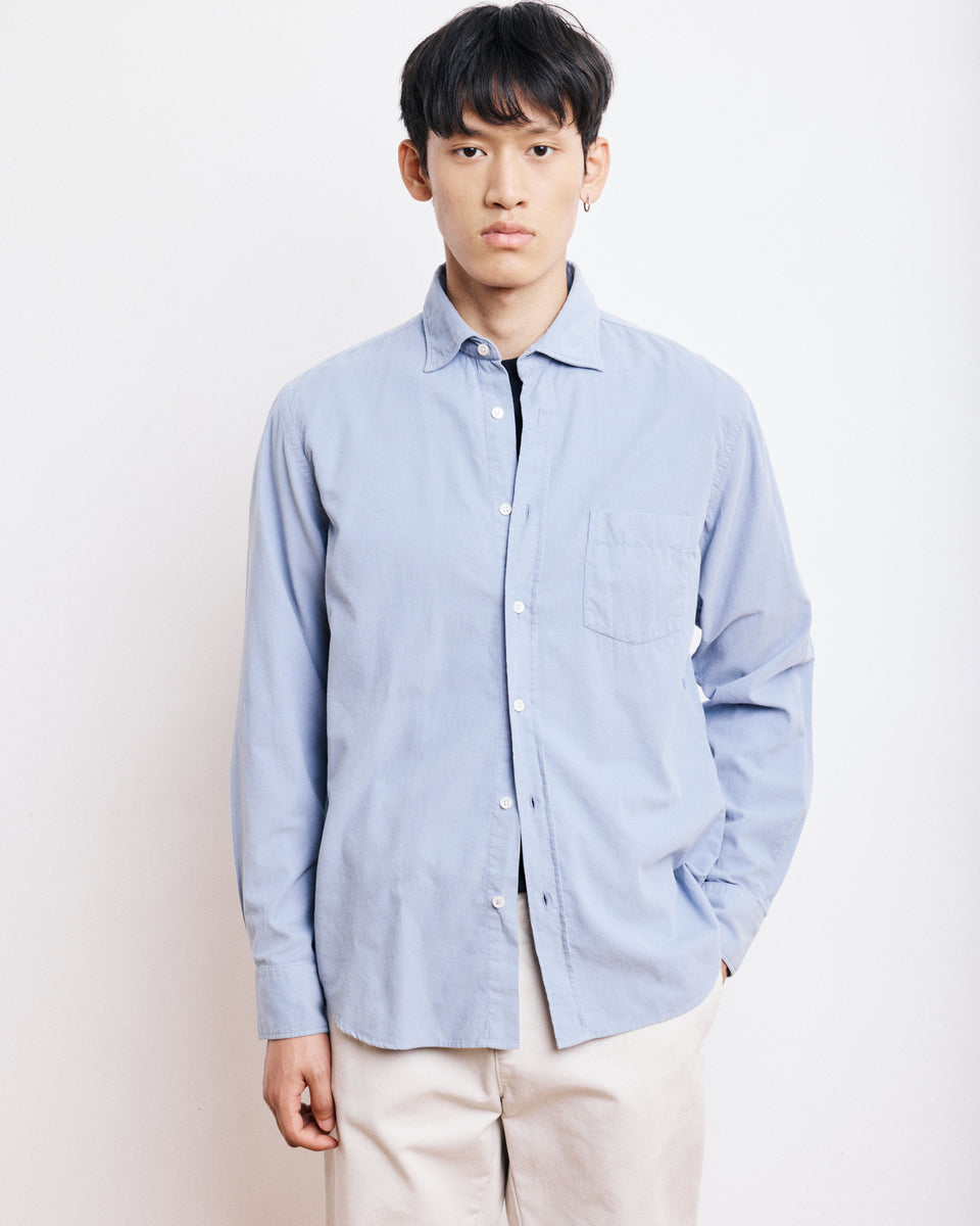 Camicia da uomo in Abbigliamento Velluto A Coste blu Paul - Image 3