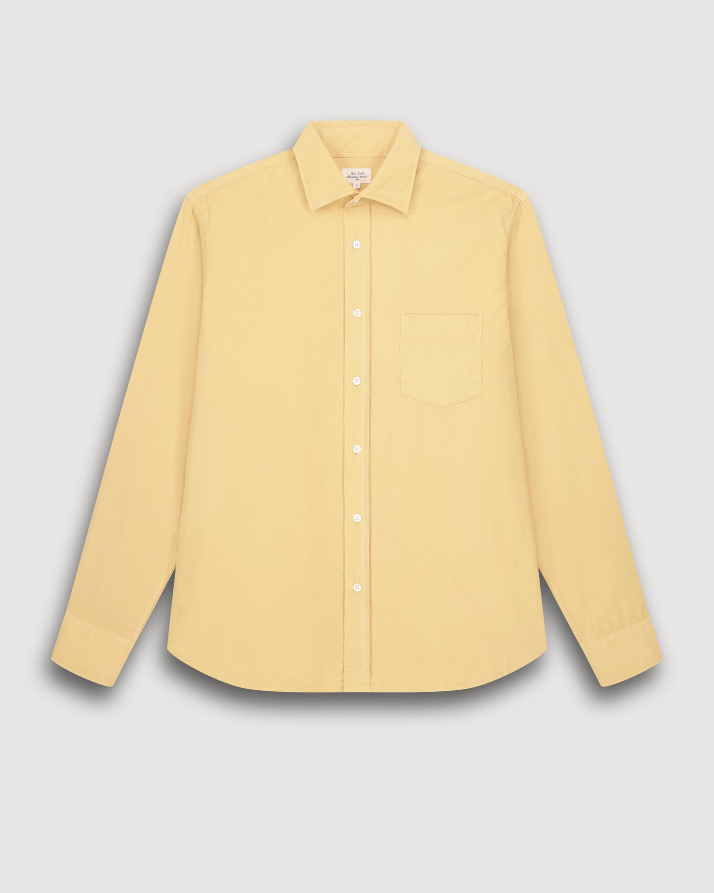 Chemise Homme en Velours Côtelé Jaune Paul