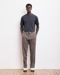 Pantalon Homme en Flanelle de Laine Taupe Tanker