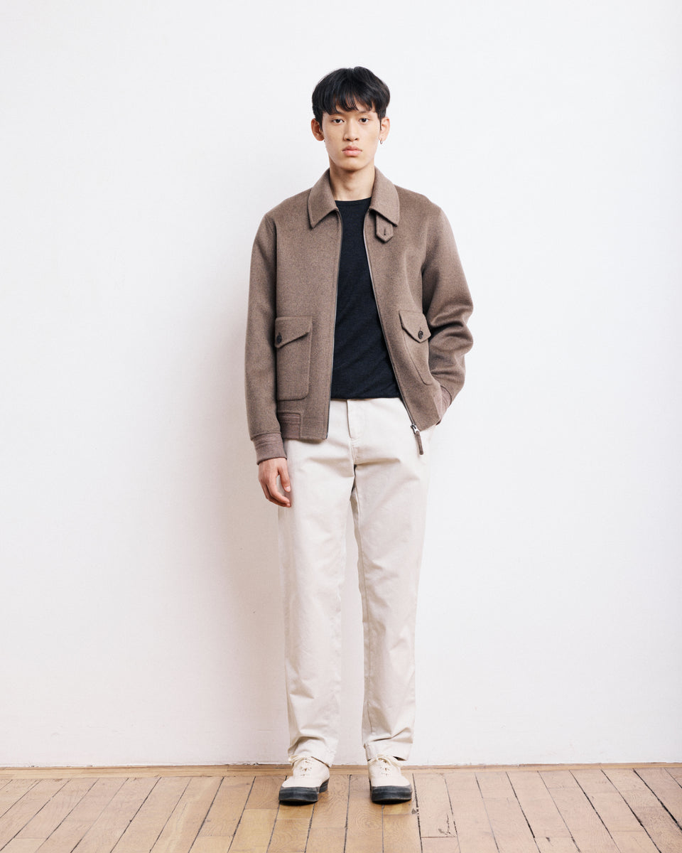 Chaqueta de hombre en Lana Double Face Taupe Doug - Image 3