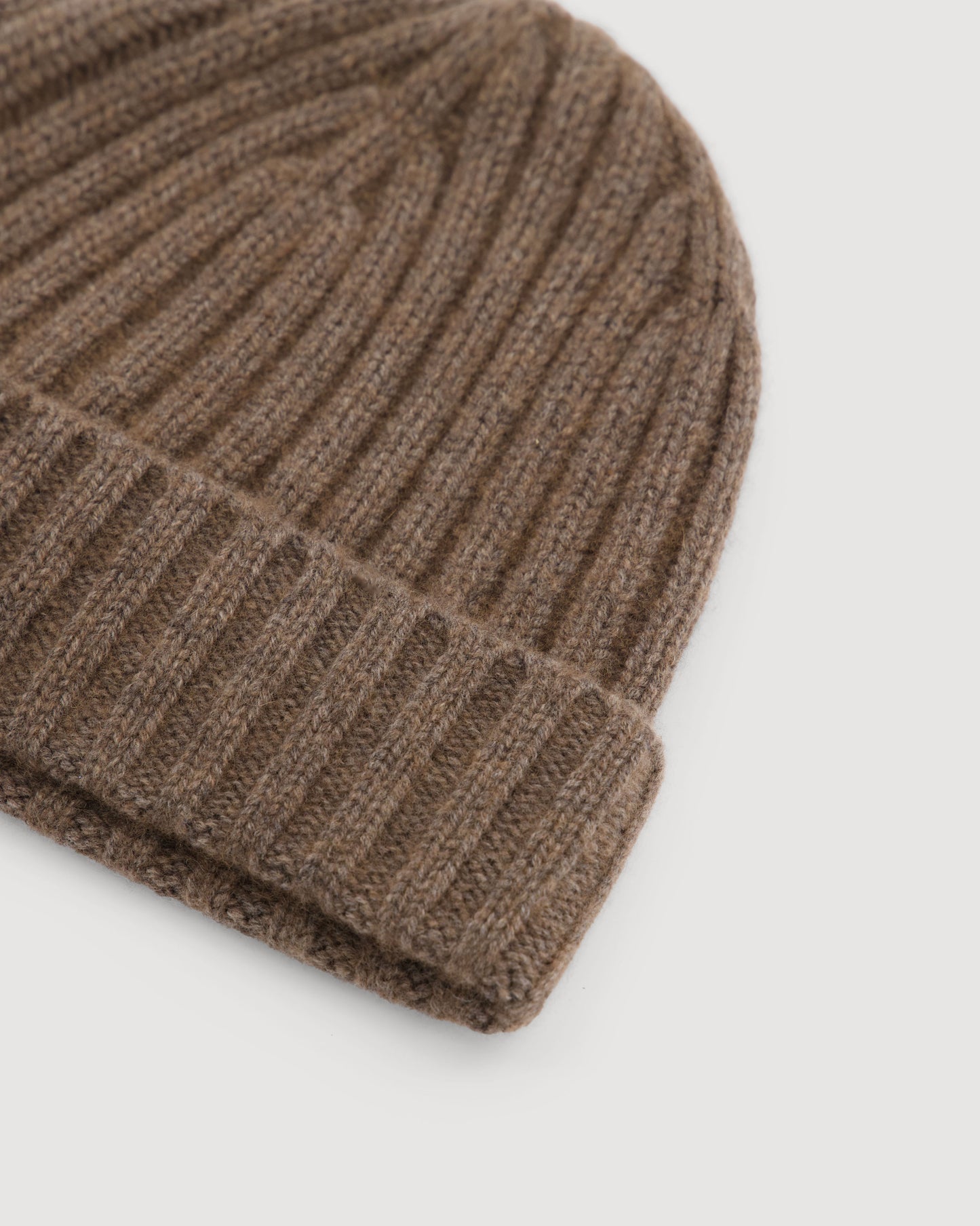 Bonnet Homme en Laine & Cachemire Brun