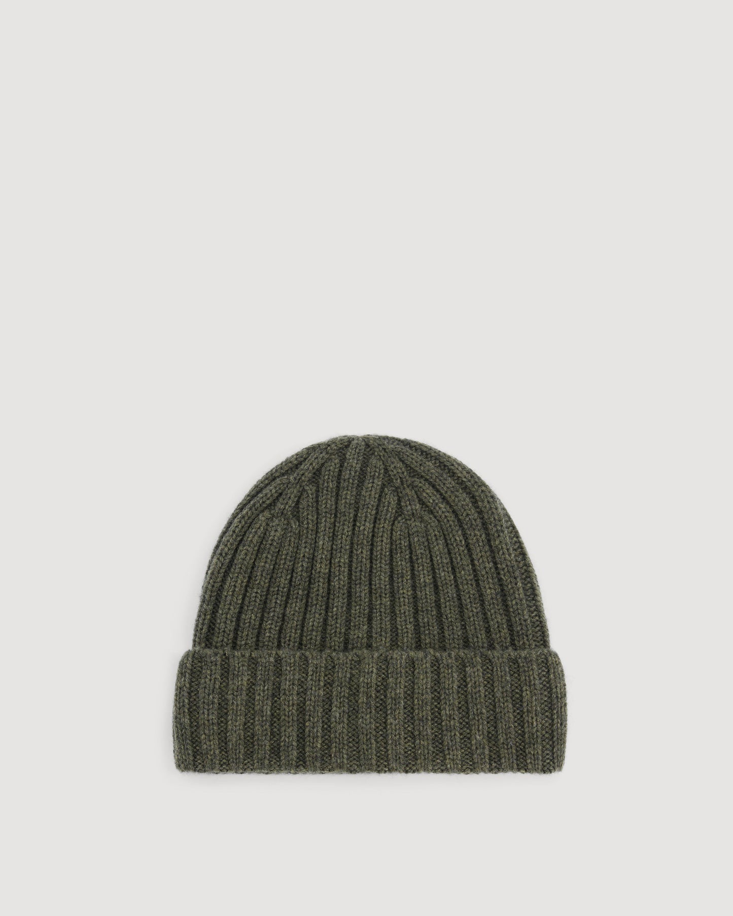 Bonnet Homme en Laine & Cachemire Vert Militaire