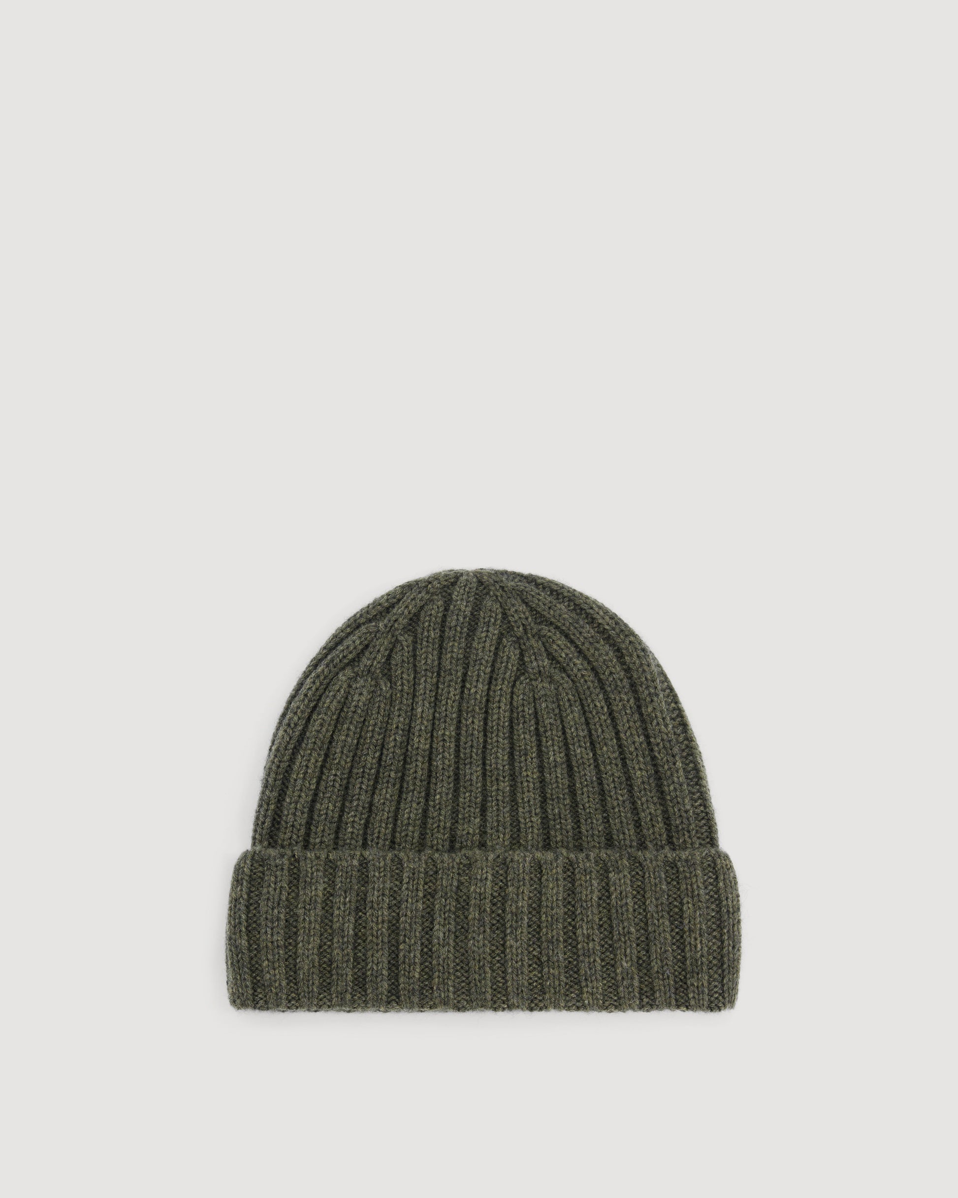 Bonnet Homme en Laine & Cachemire Vert Militaire