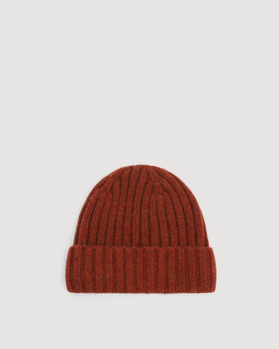 Bonnet Homme en Laine & Cachemire Rouge - Image 3