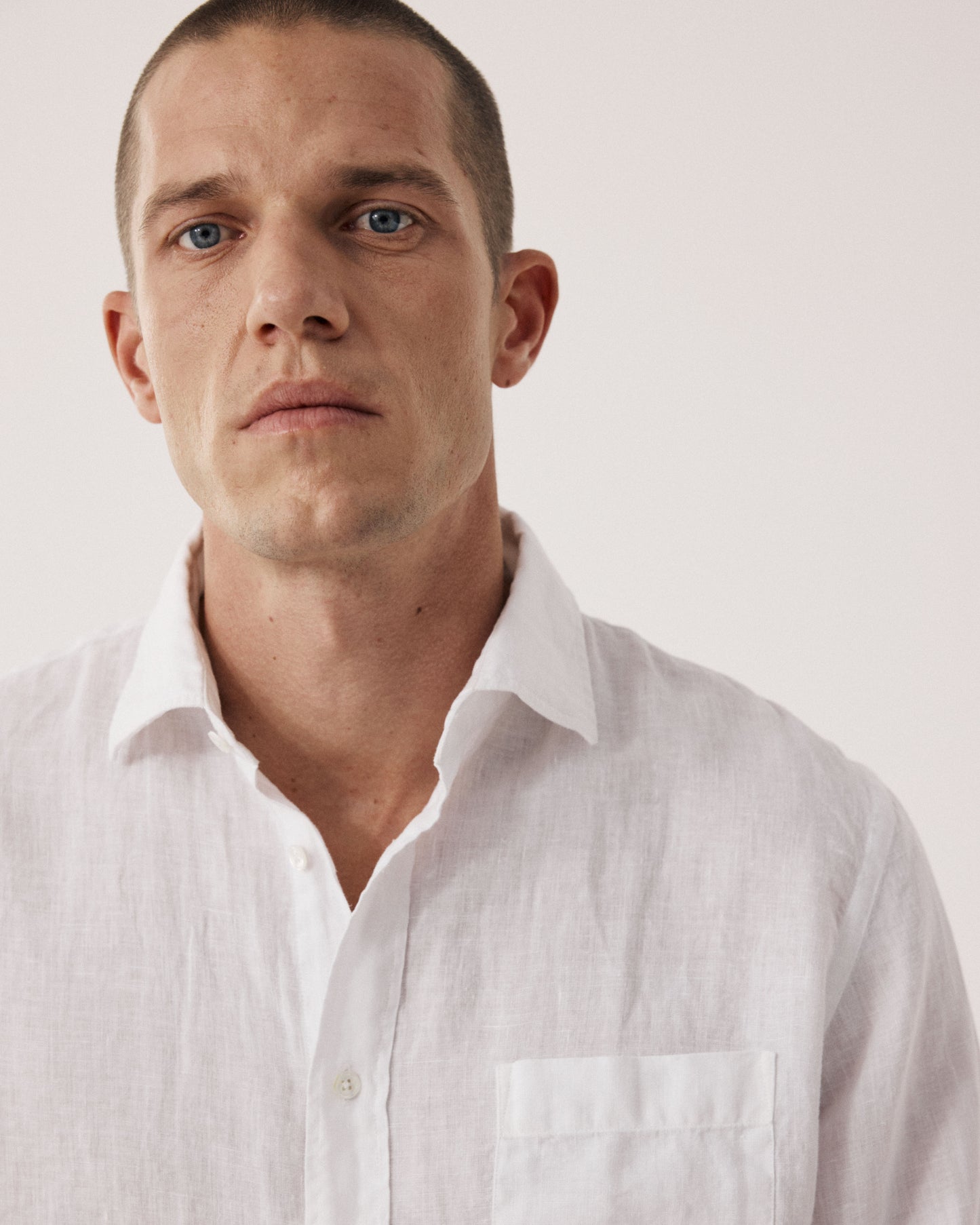 Chemise Homme en Lin Blanc Paul