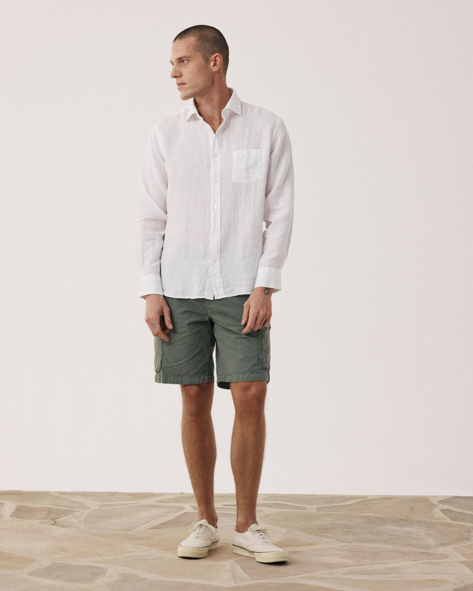 Chemise Homme en Lin Blanc Paul - Image alternative