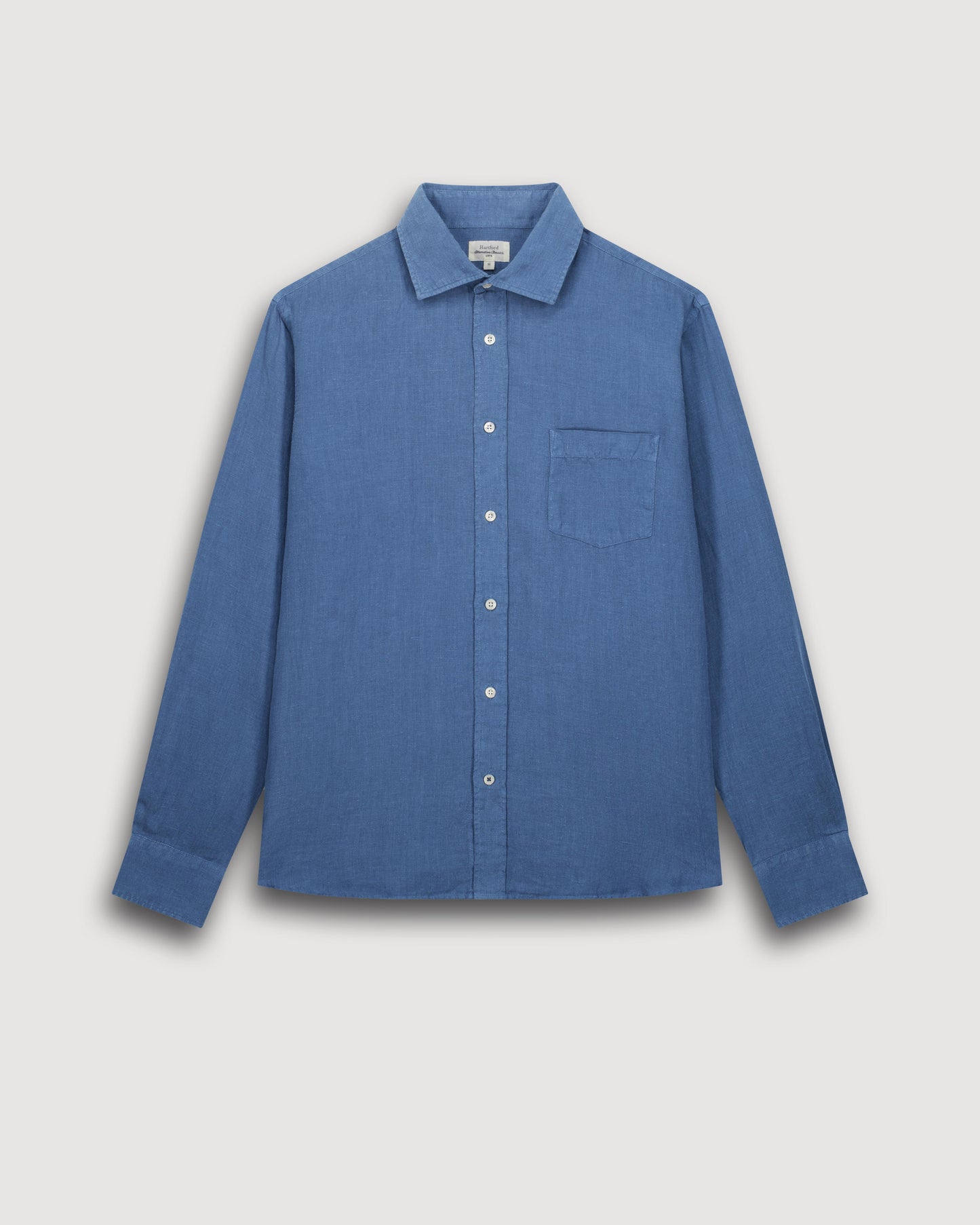 Chemise Homme en Lin Bleu Denim Paul