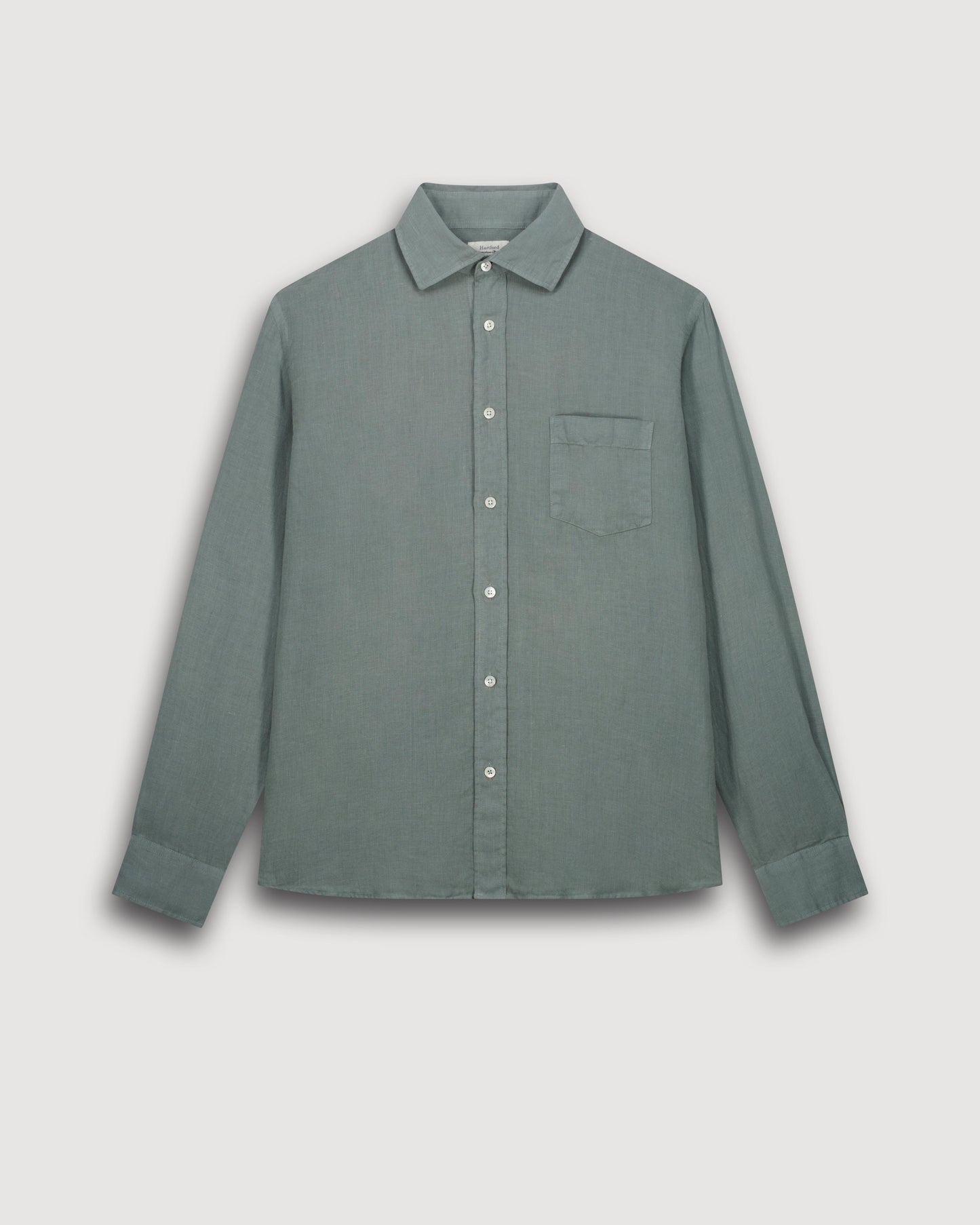 Chemise Homme en Lin Vert Cactus Paul