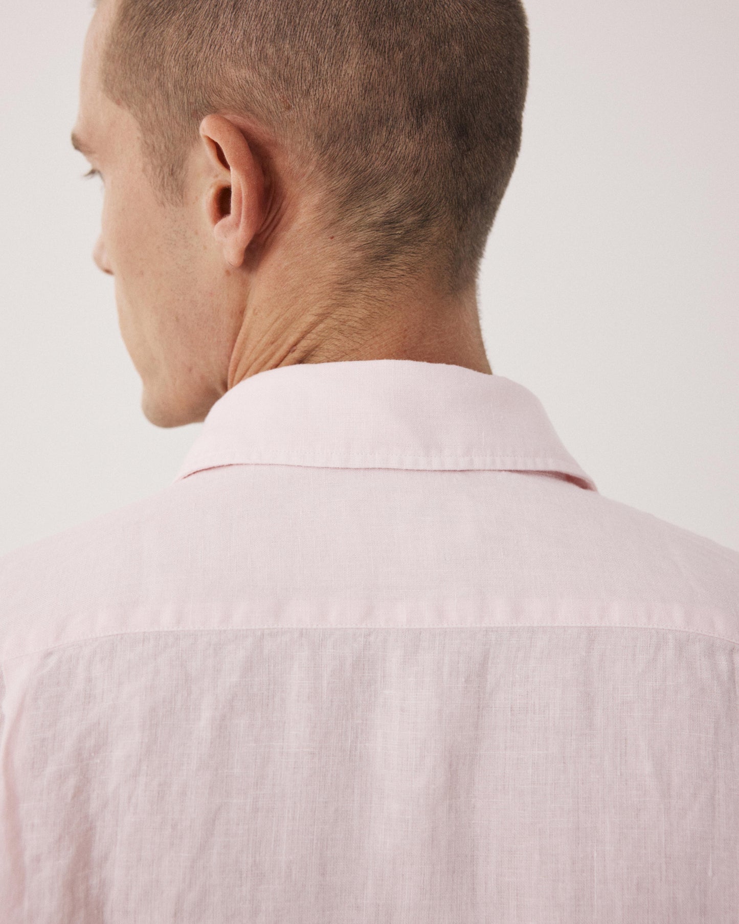 Chemise Homme en Lin Rose Pâle Paul