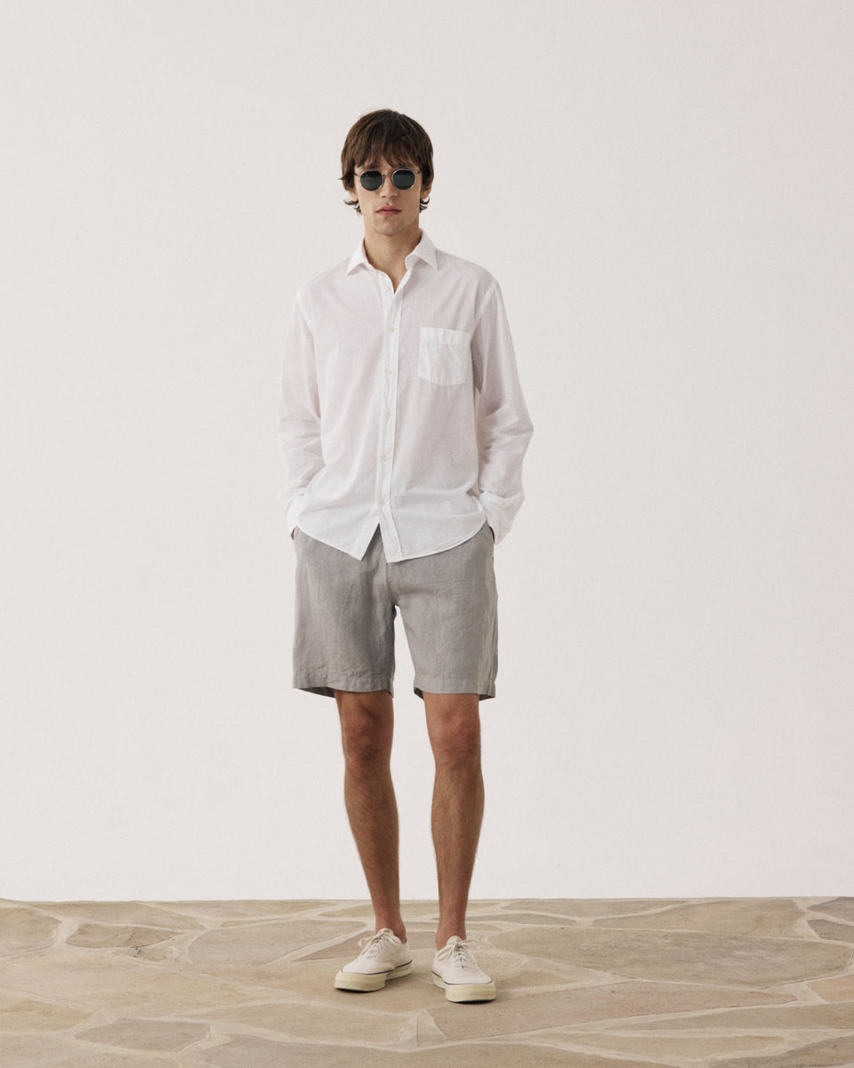 Chemise Homme en Voile de Coton Blanc Paul - Image alternative