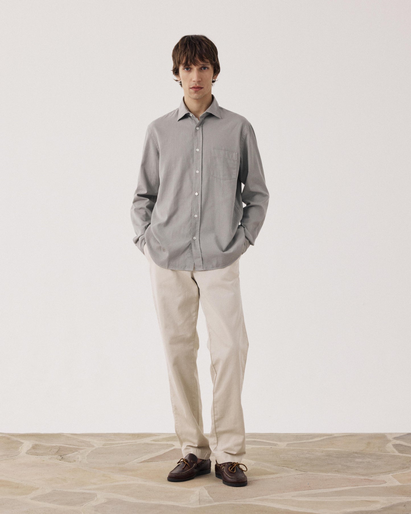 Camicia Uomo Tencel & Cotone Verde salvia Paul