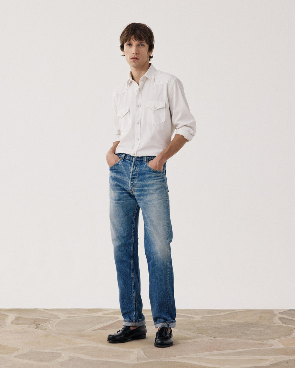Chemise Homme en Tencel & Coton Ecru Phoenix - Image alternative