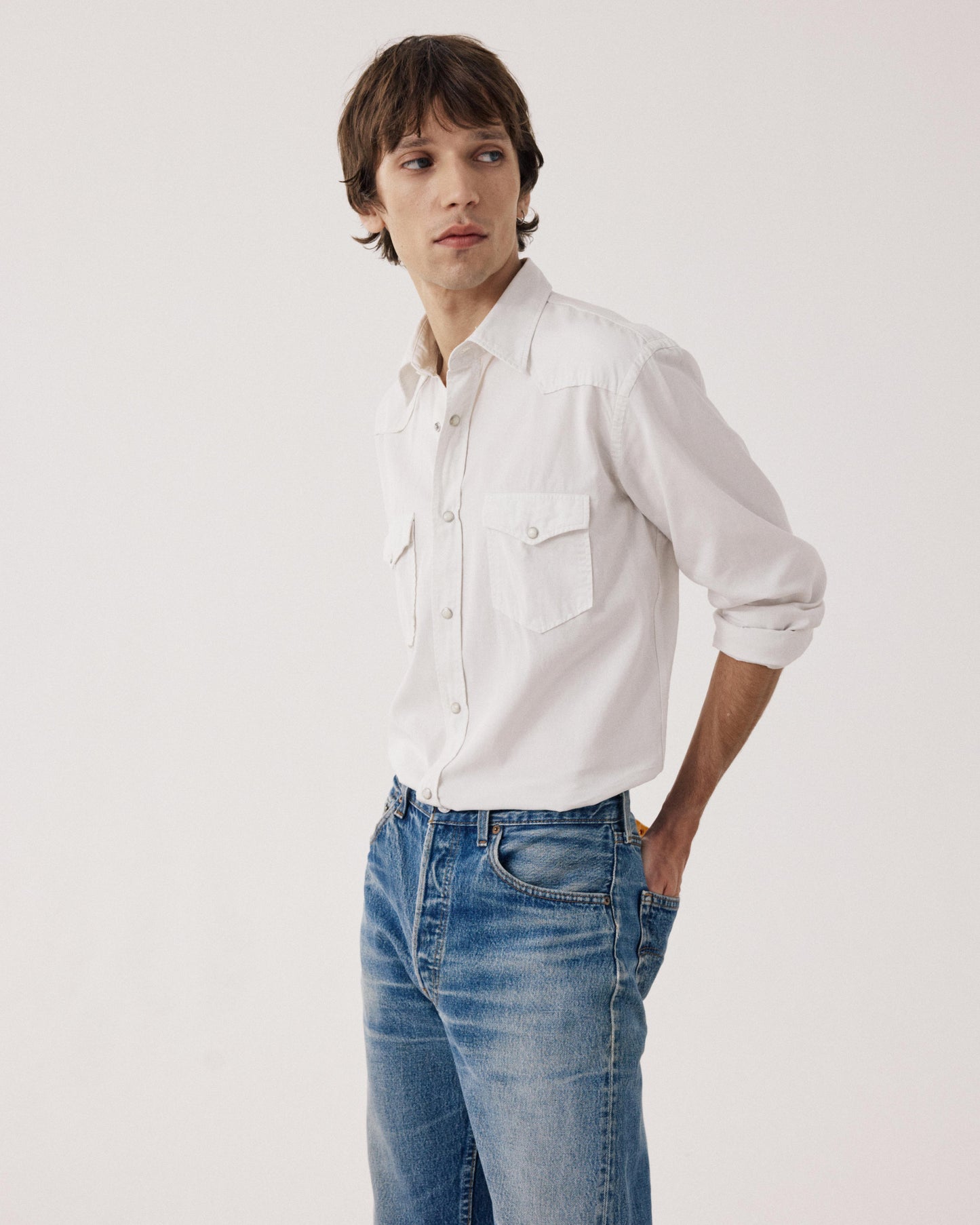 Chemise Homme en Tencel & Coton Ecru Phoenix