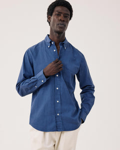 Chemise Homme en Tencel & Coton Bleu Denim Pitt