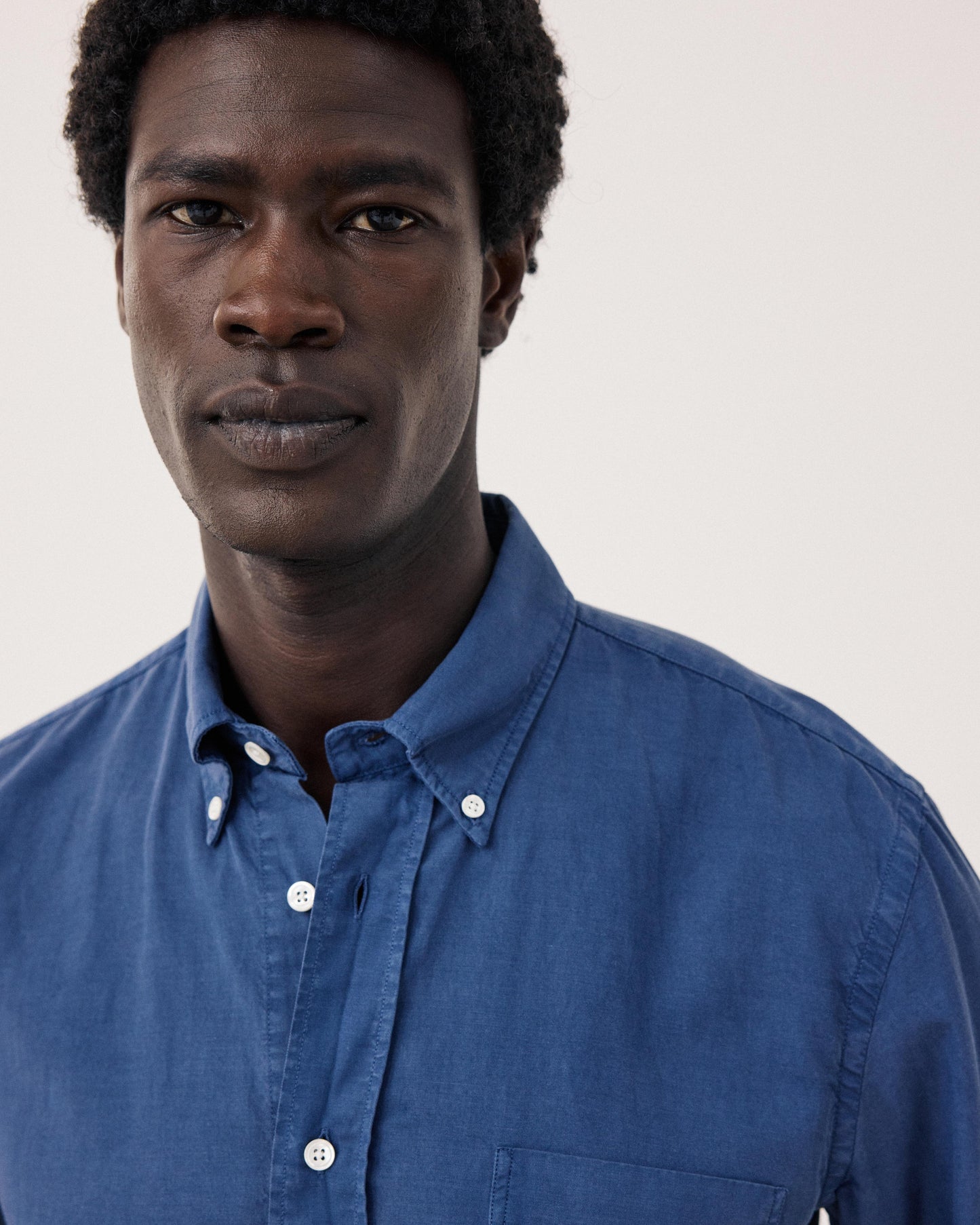 Chemise Homme en Tencel & Coton Bleu Denim Pitt